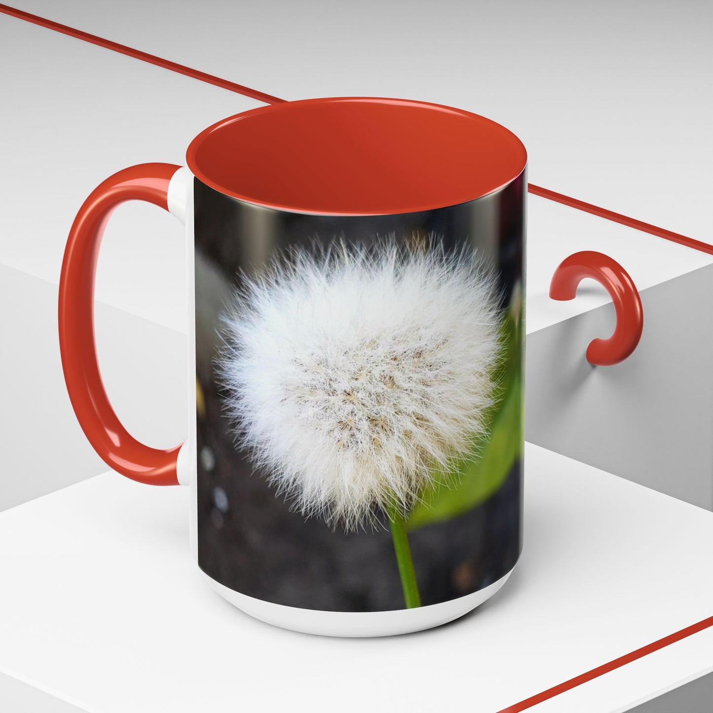 11oz/15oz Garden Themed Dandelion Flower Coffee Mug