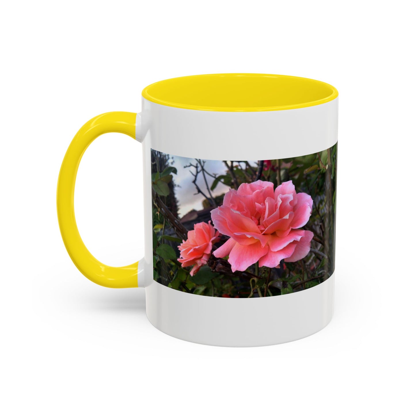 11oz/15oz Garden Themed Double Delight Rose Coffee Mug