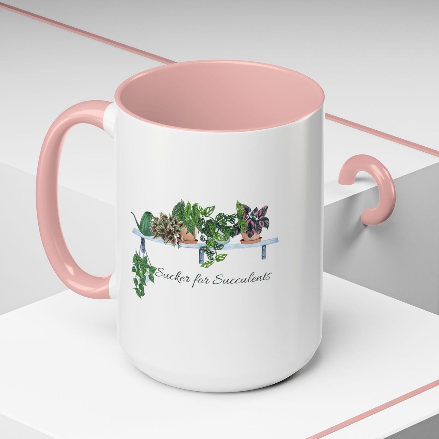 11oz/15oz Garden Themed Coffee Mug Sucker for Succulents