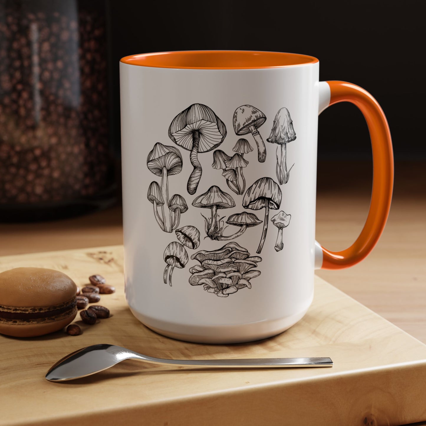 11oz/15oz Mushroom Lover Fungi Print Toadstool Coffee Mug