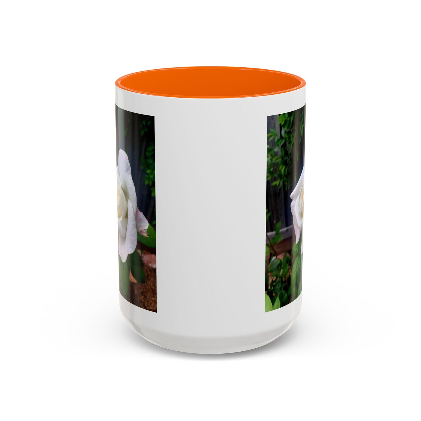 11oz/15oz Garden Themed White Sugar Moon Hybrid Tea Roses Coffee Mug