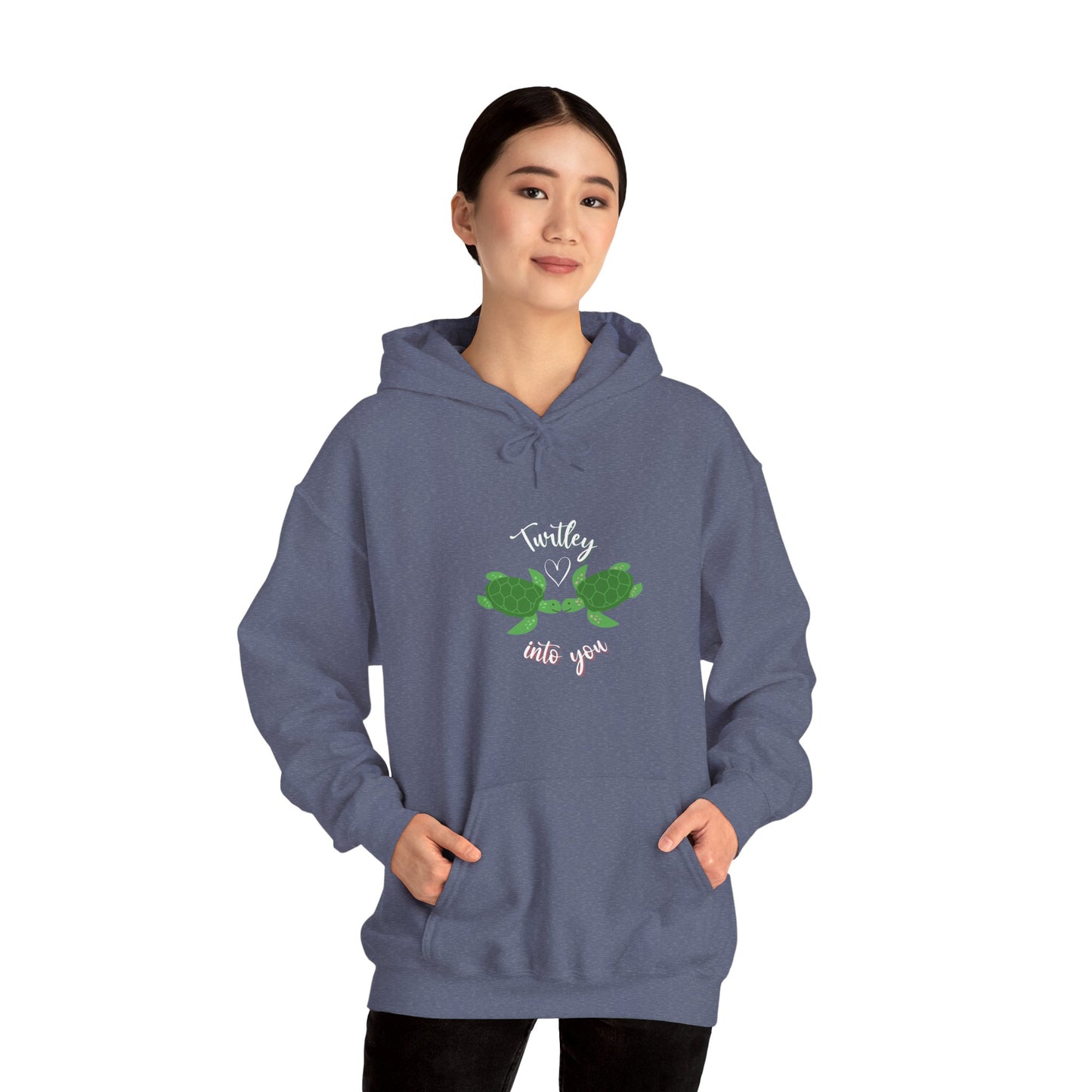 Unisex Cute Turtle Lover Turtley Into You Hooded Sweatshirt