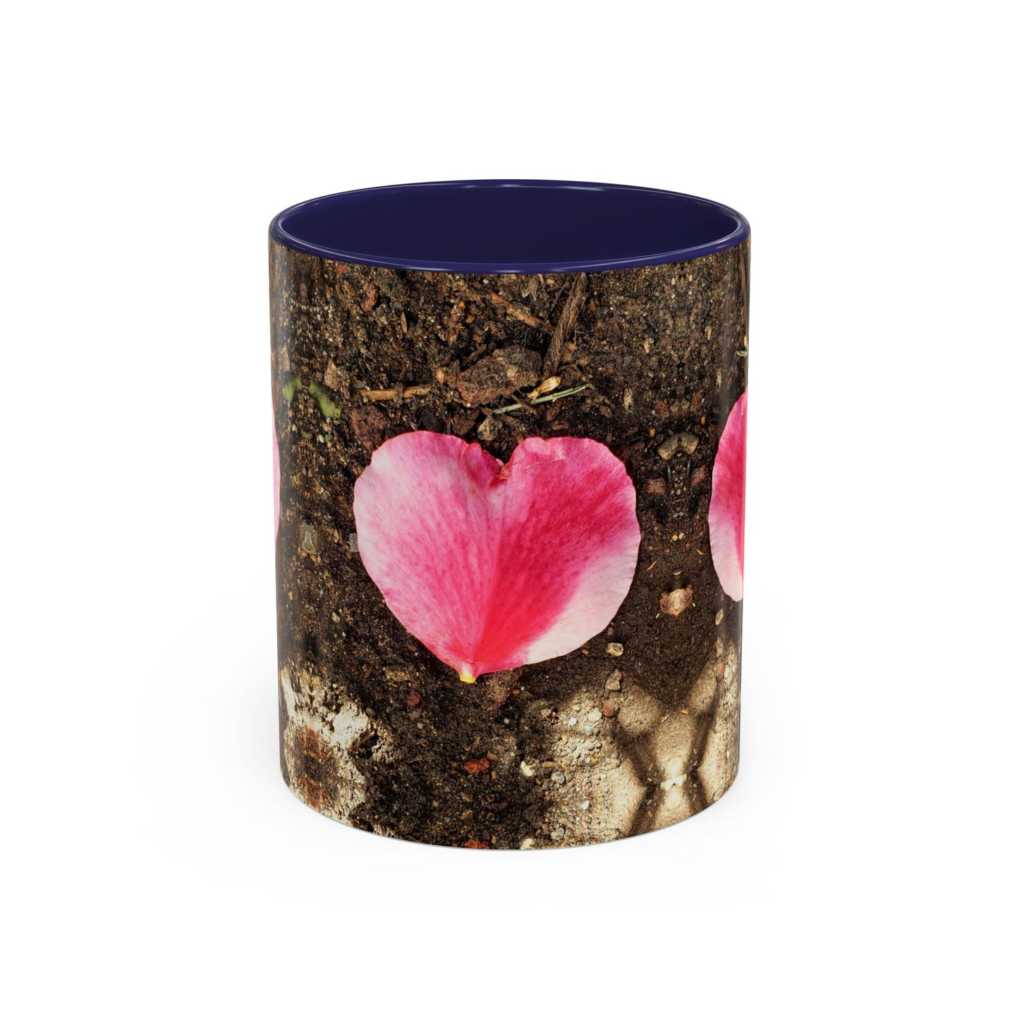 11oz/15oz Garden Themed Double Delight Heart Shaped Rose Petal Coffee Mug