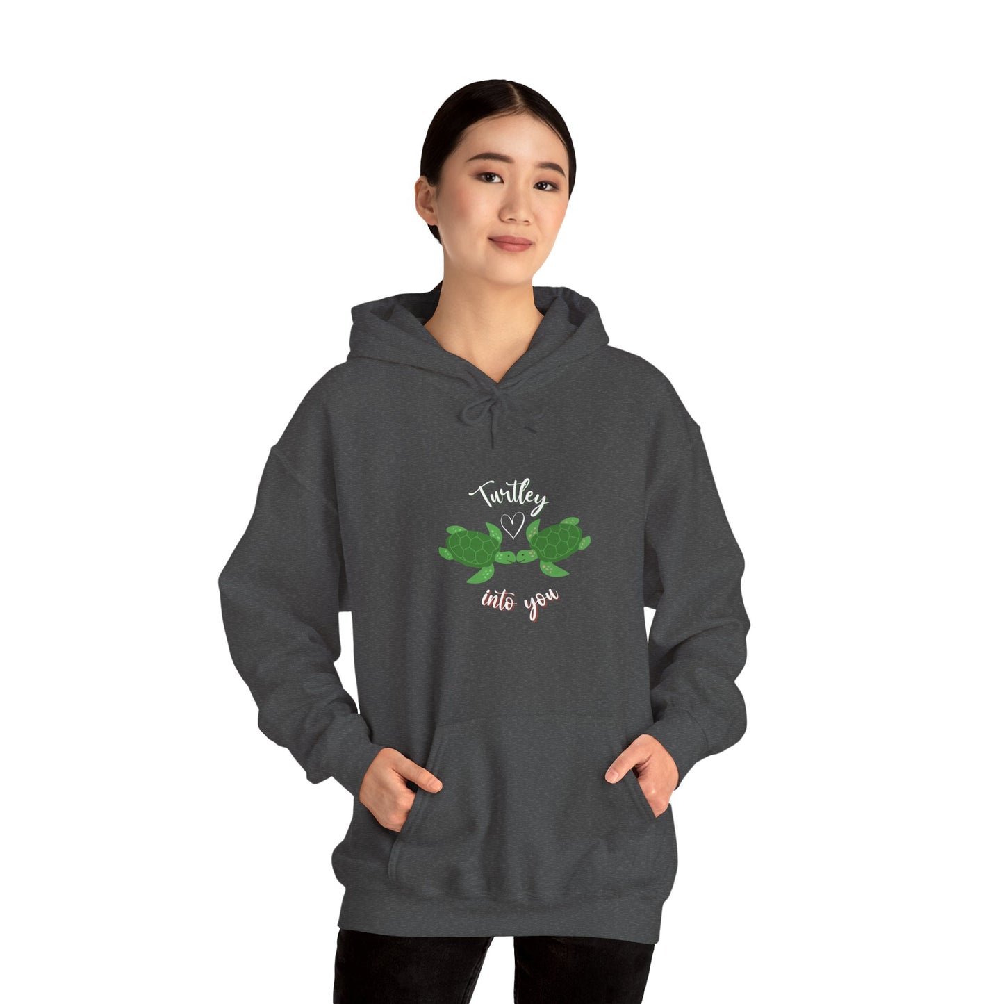 Unisex Cute Turtle Lover Turtley Into You Hooded Sweatshirt