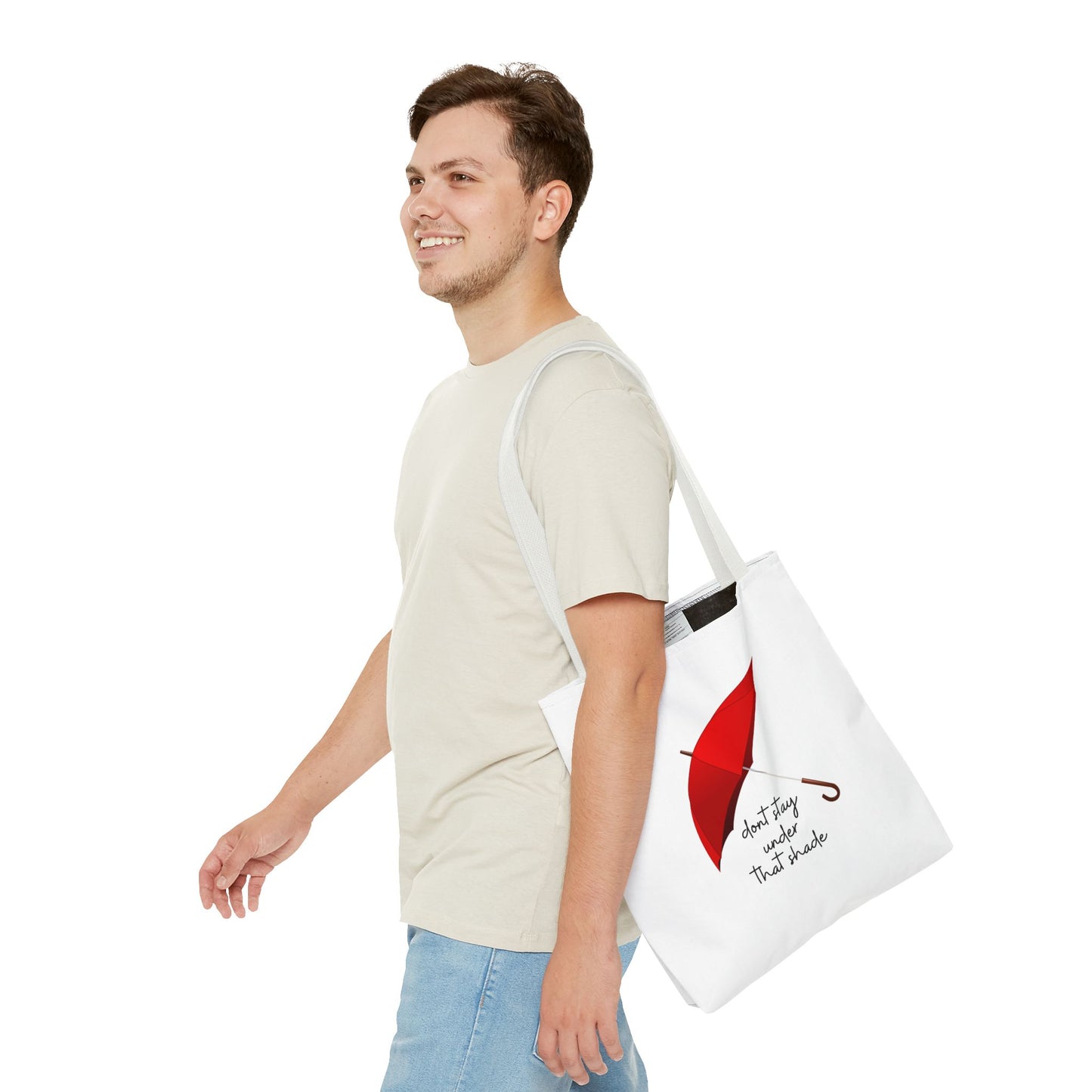 Unisex Positive Motivational Mental Health Awareness Don’t Stay Under That Shade Tote Bag