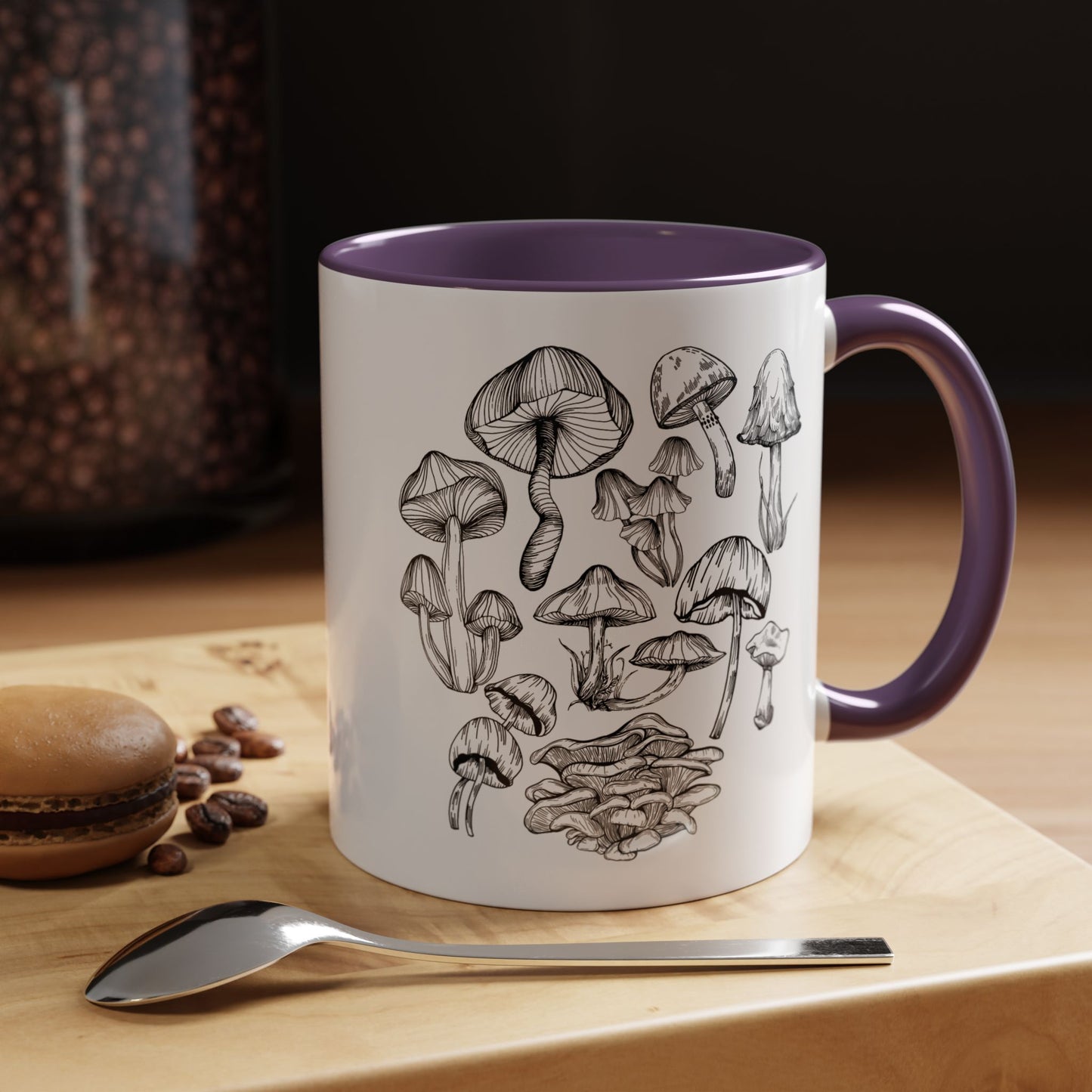 11oz/15oz Mushroom Lover Fungi Print Toadstool Coffee Mug