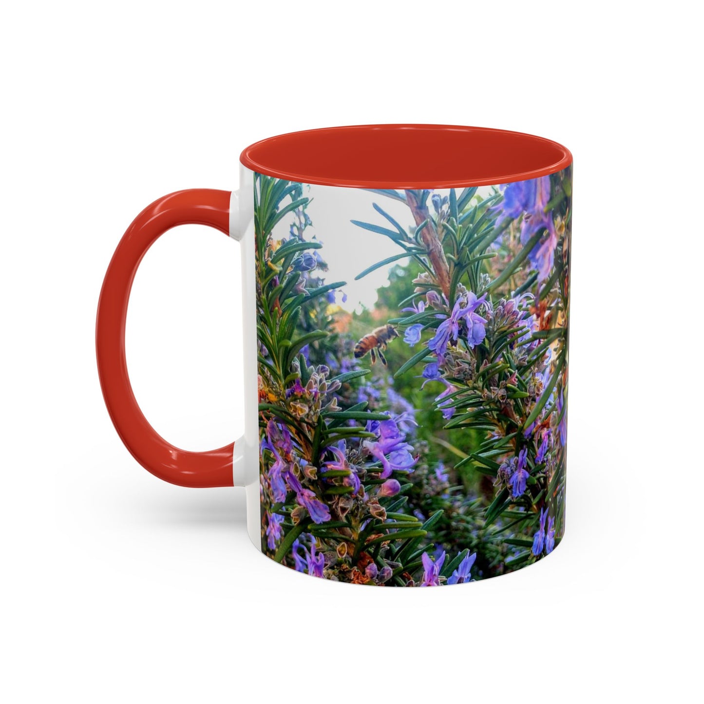 11oz/15oz Garden Themed Rosemary and Bee Pollinator Coffee Mug