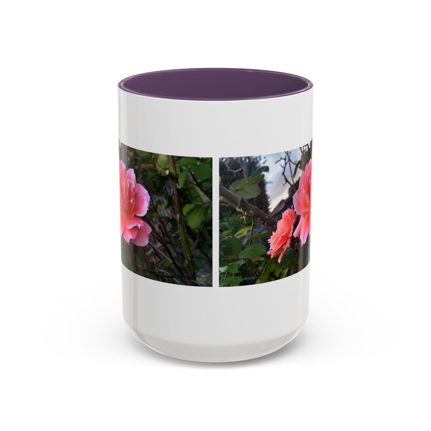 11oz/15oz Garden Themed Double Delight Rose Coffee Mug