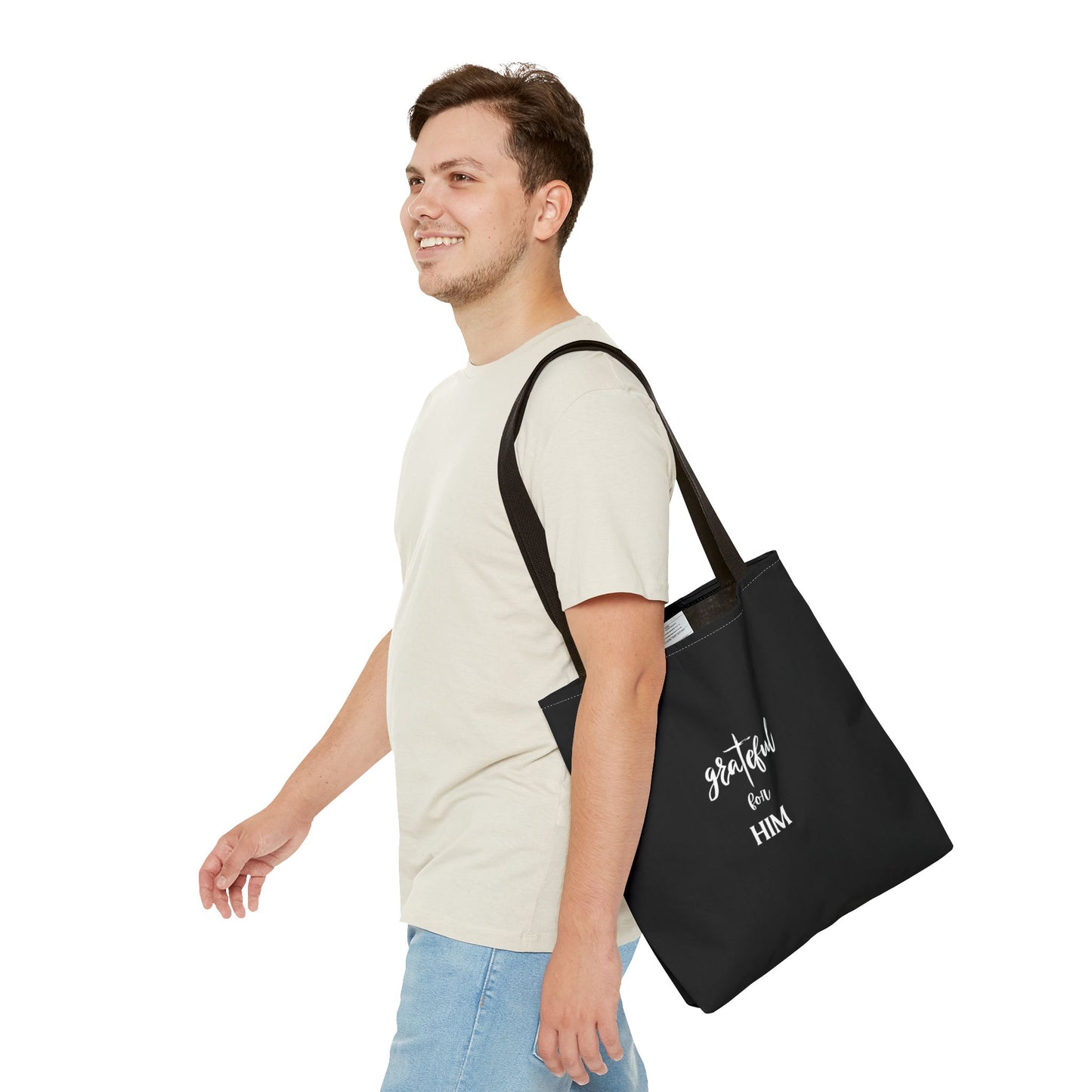 Unisex GraTeful For Him Faith Bible Study Reusable Lunch Bag Everyday Carry Tote Bag