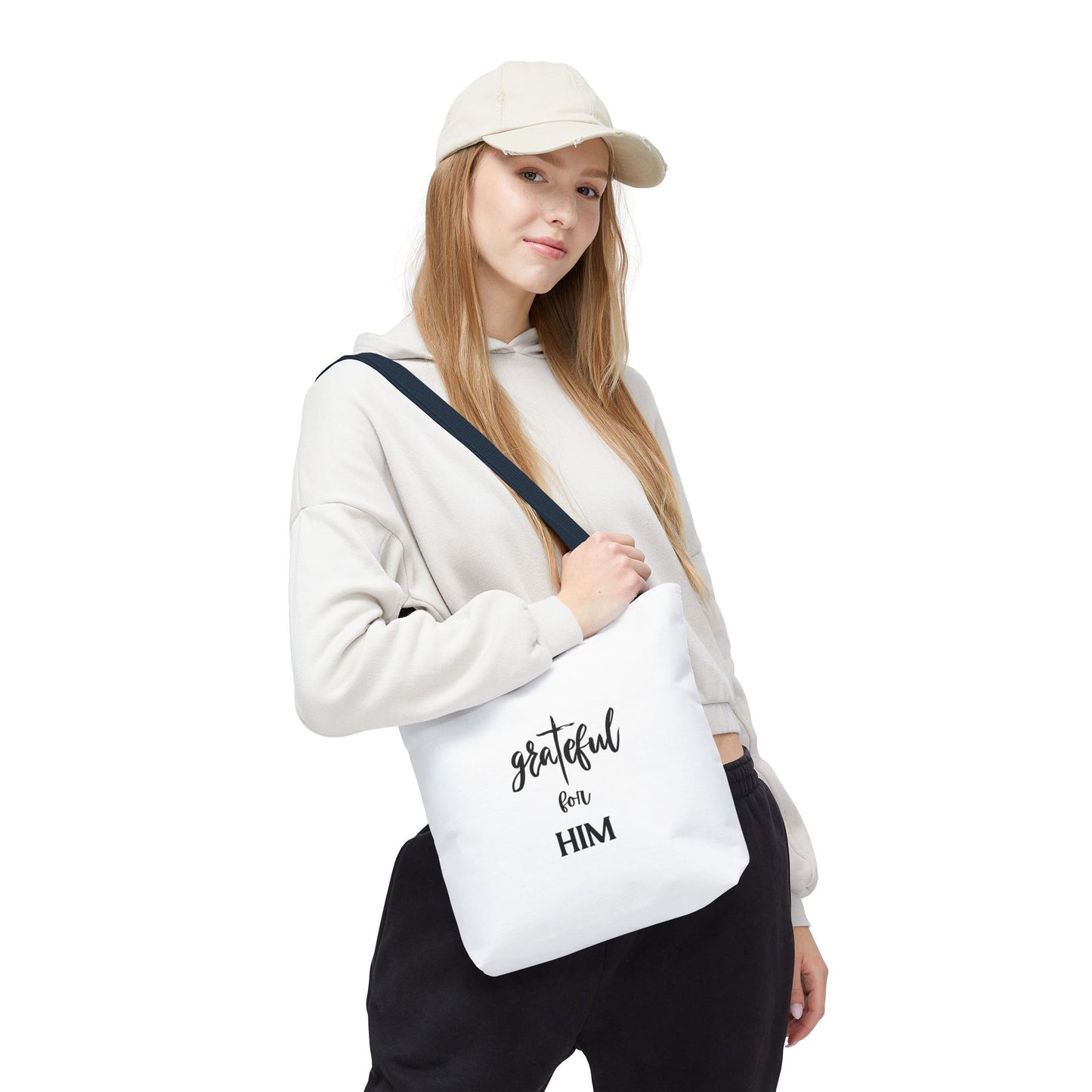 Unisex GraTeful For Him Faith Bible Study Reusable Lunch Bag Everyday Carry Tote Bag
