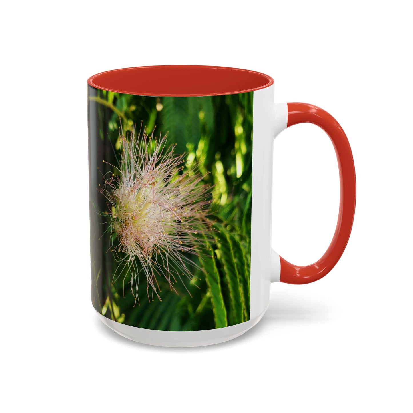 11oz /15oz Garden Themed Silk Blossom Plant Foliage Two Tone Coffee Mug