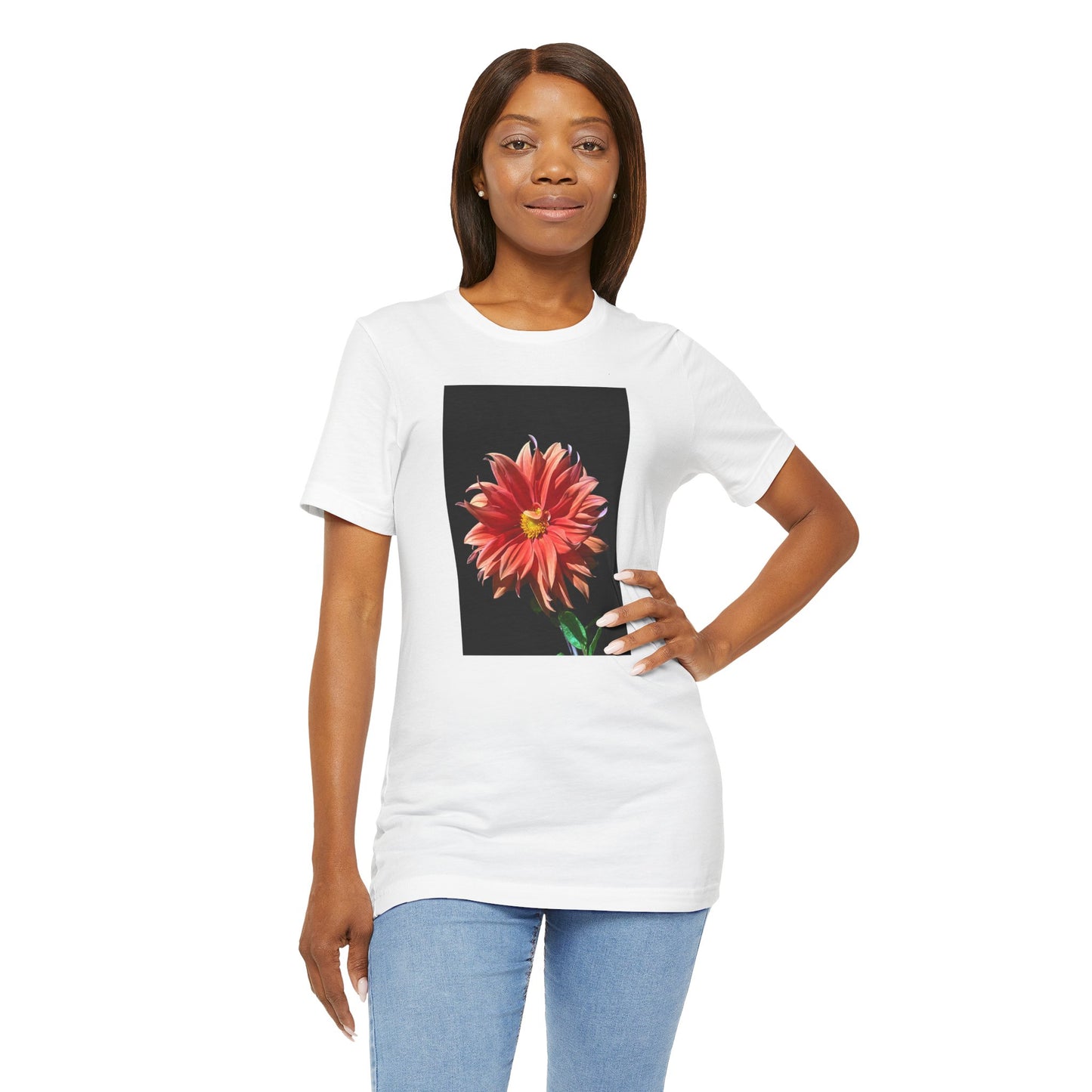 Unisex Jersey Short Sleeve Dahlia Flower T-Shirt