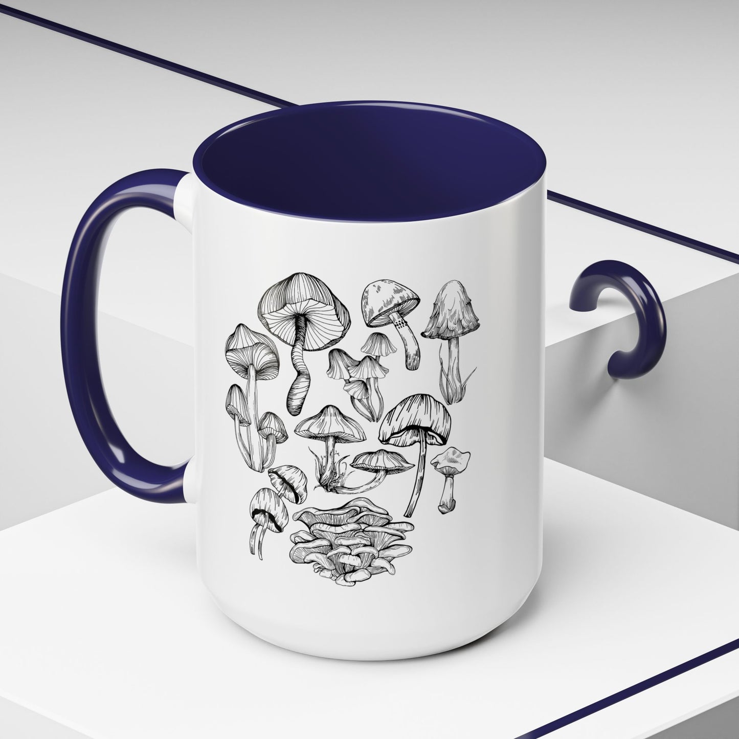 11oz/15oz Mushroom Lover Fungi Print Toadstool Coffee Mug