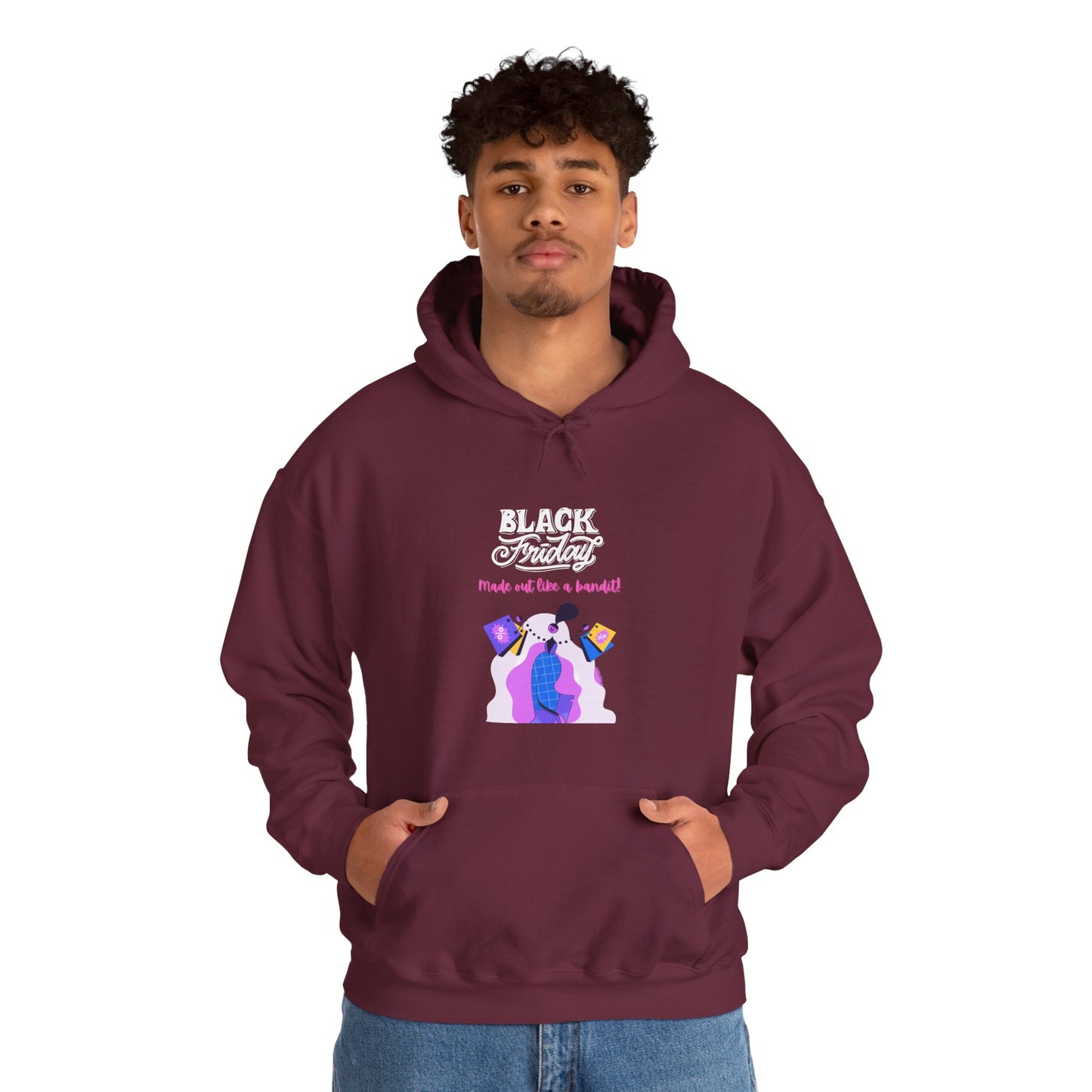 Unisex Black Friday Christmas Shopping Hooded Sweatshirt