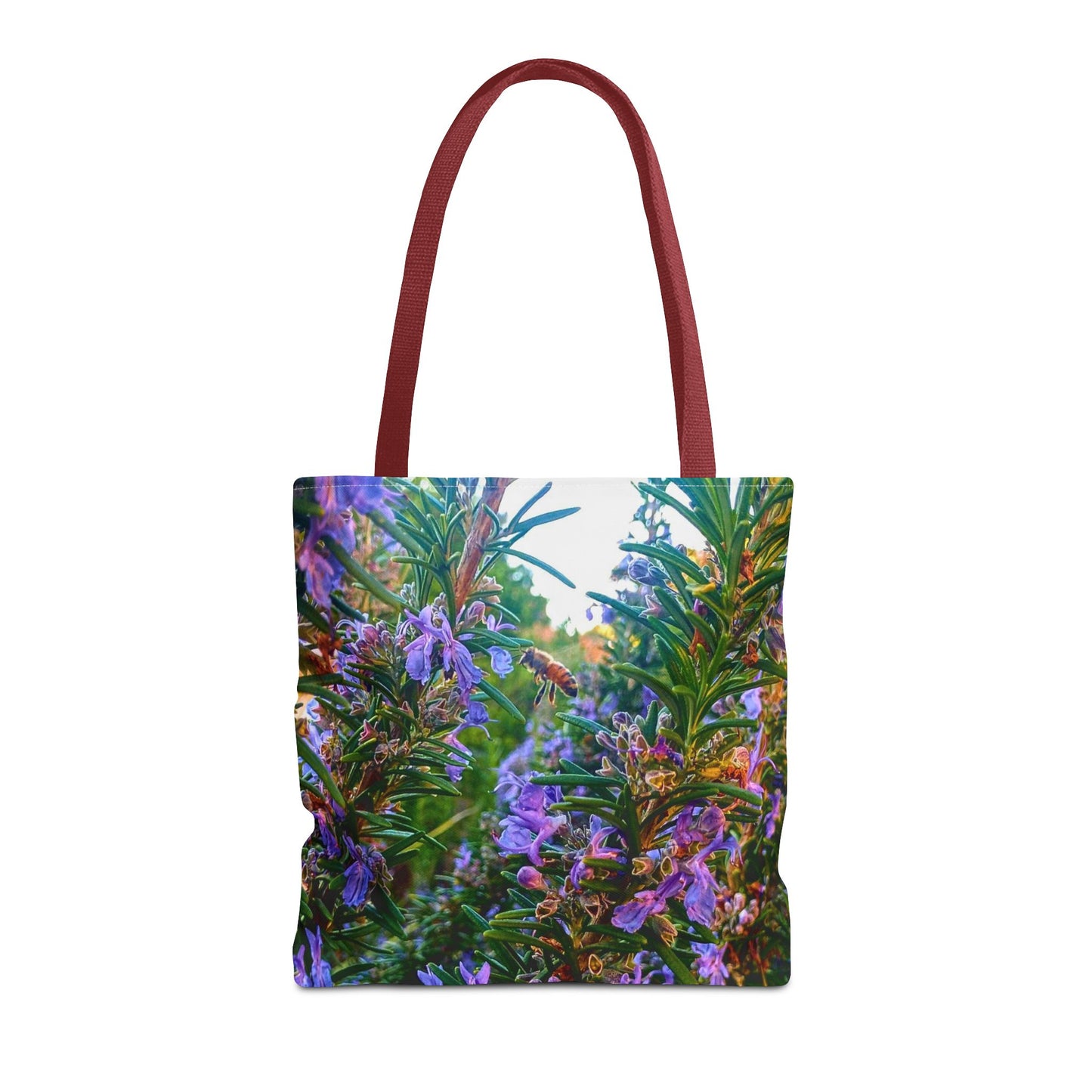 Garden Themed Bee and Rosemary Tote Bag