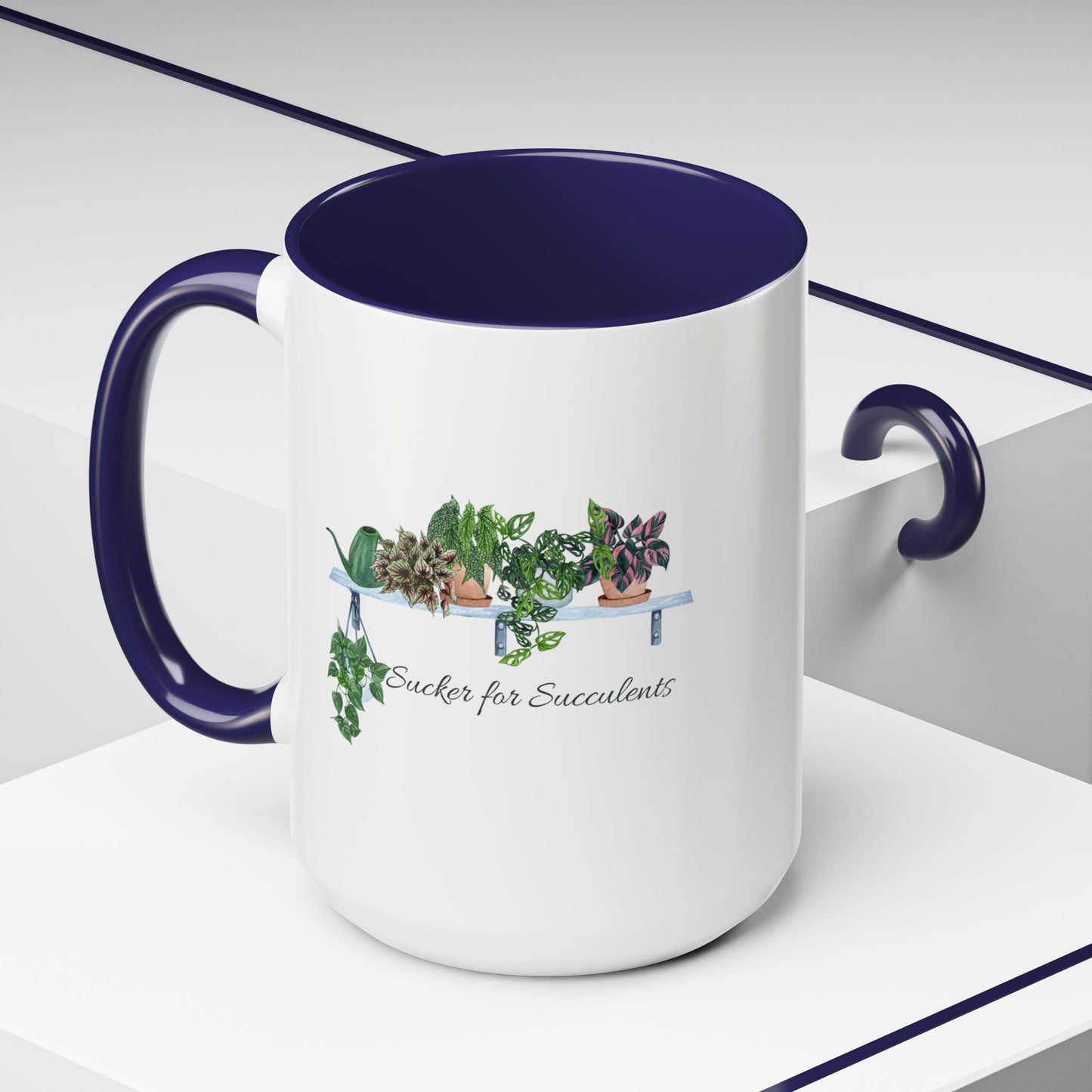 11oz/15oz Garden Themed Coffee Mug Sucker for Succulents