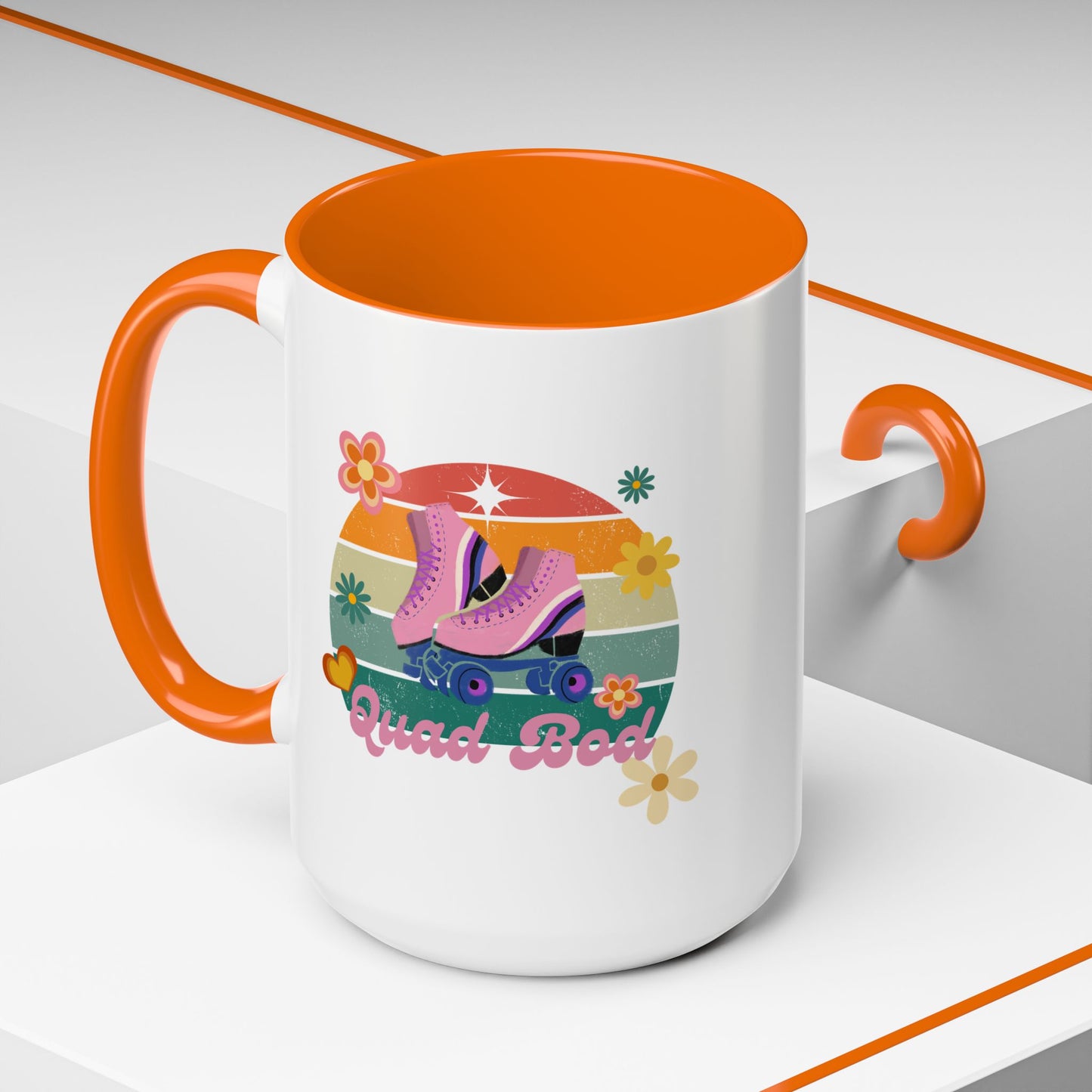 11oz/15oz Retro Vibes Roller Skate Quad Bod Coffee Mug