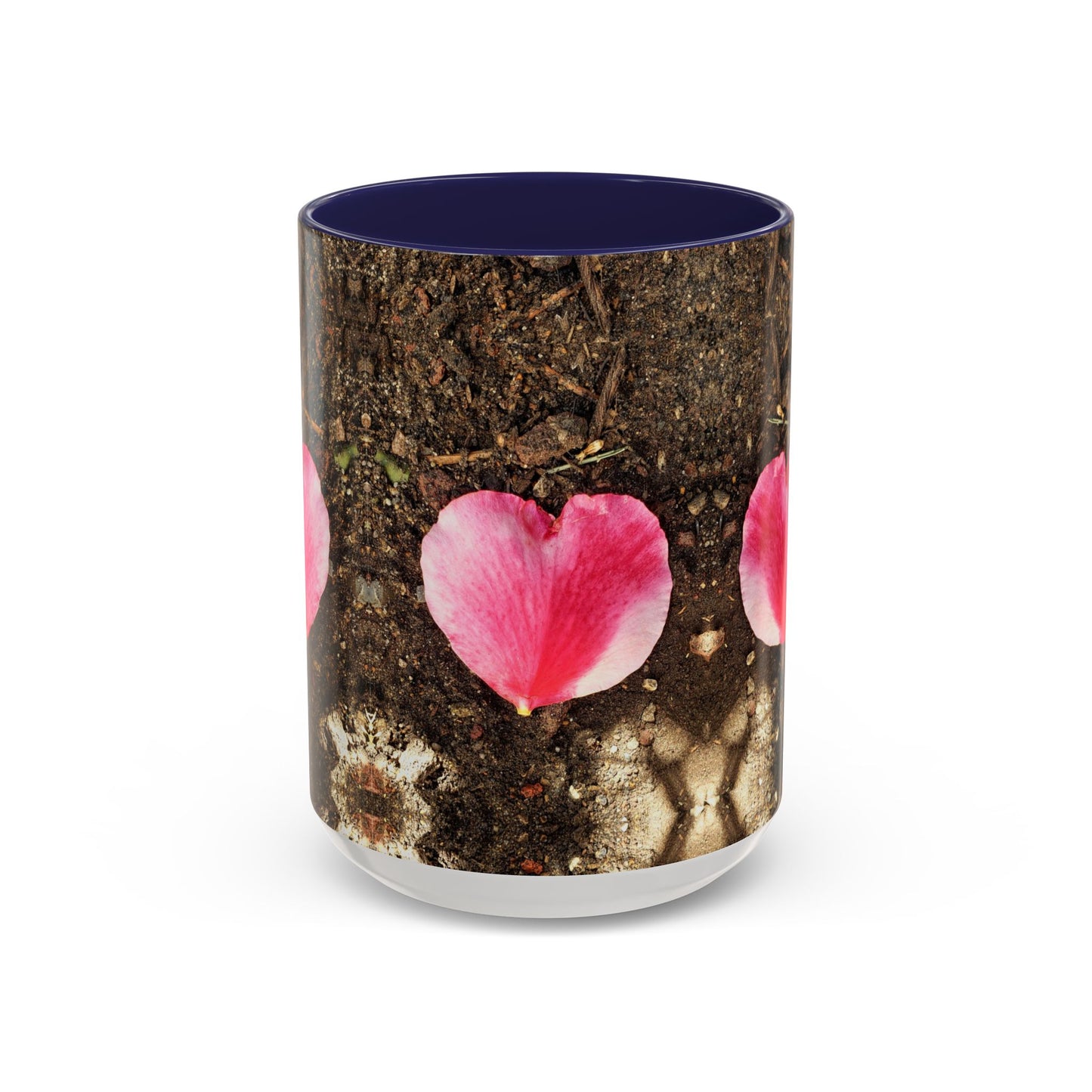 11oz/15oz Garden Themed Double Delight Heart Shaped Rose Petal Coffee Mug