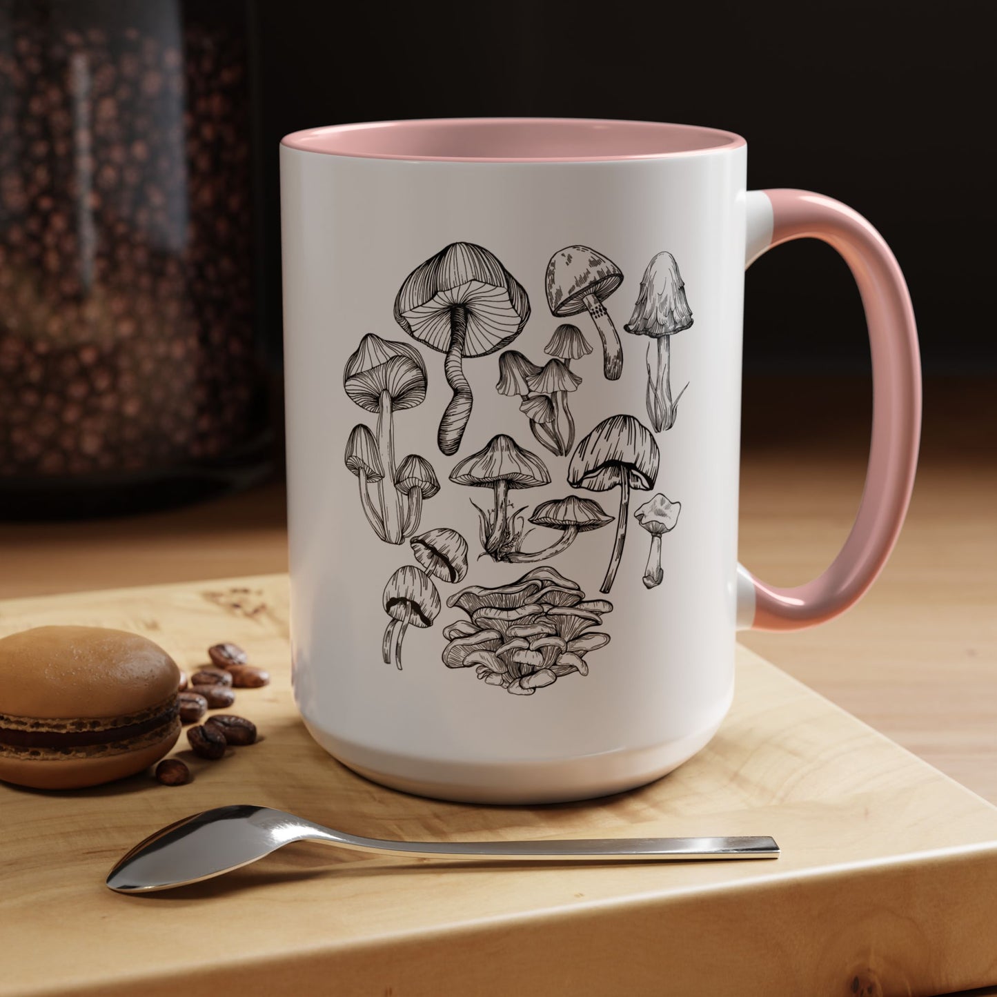 11oz/15oz Mushroom Lover Fungi Print Toadstool Coffee Mug