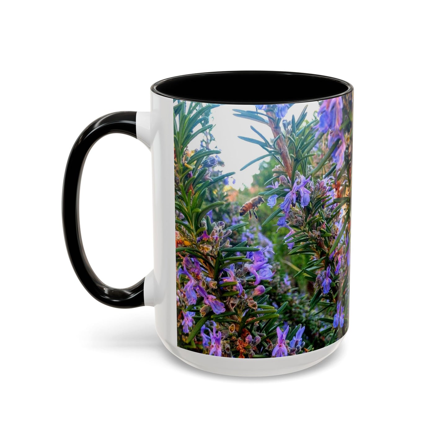 11oz/15oz Garden Themed Rosemary and Bee Pollinator Coffee Mug