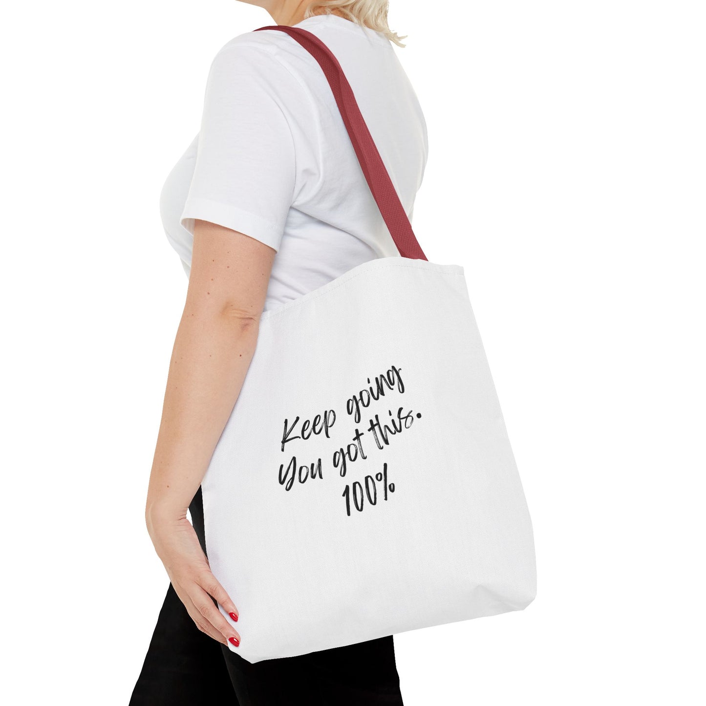 Unisex Positive Motivational Words of Encouragement Mental Health Awareness Reusable Tote Bag