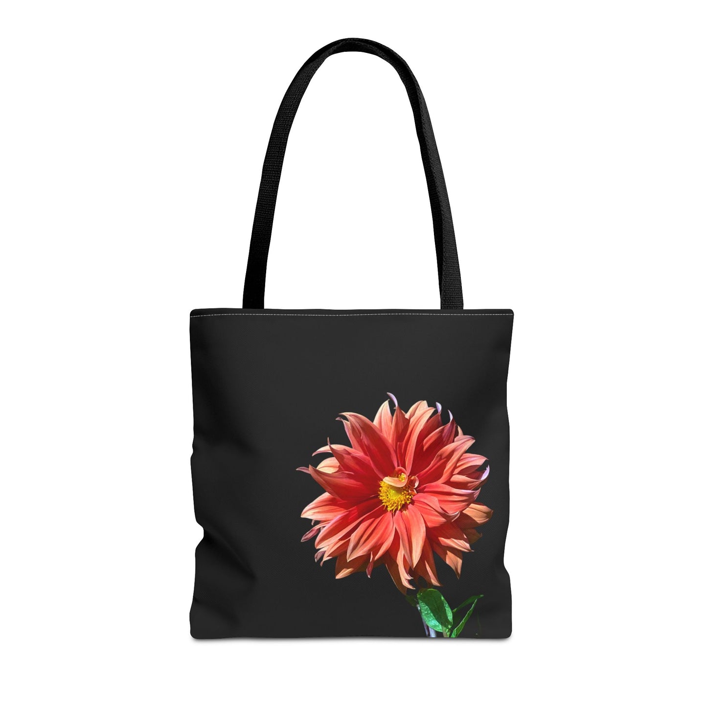 Unisex Dahlia Flower Tote Bag Nature Inspired Tote Floral Print Bag Garden Themed Tote Bag Dahlia Printed Gift Idea For Florists Plant Lover