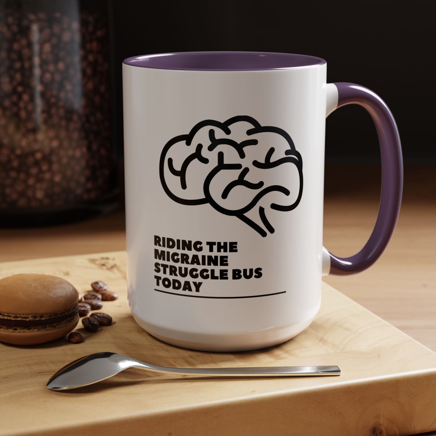 11oz/15oz Migraine Day Invisible Illness Warrior Riding The Migraine Struggle Bus Coffee Mug