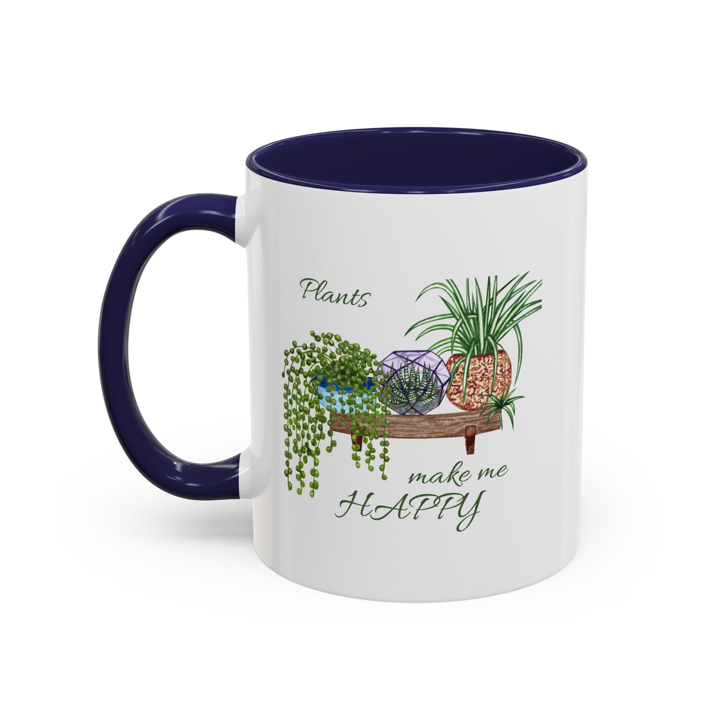 11oz/15oz Garden Themed Plants Make Me Happy Coffee Mug