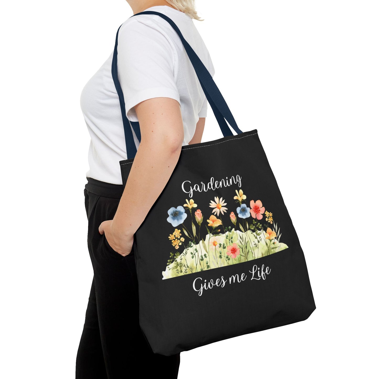 Unisex Gardening Gives Me Life Tote Bag - Black