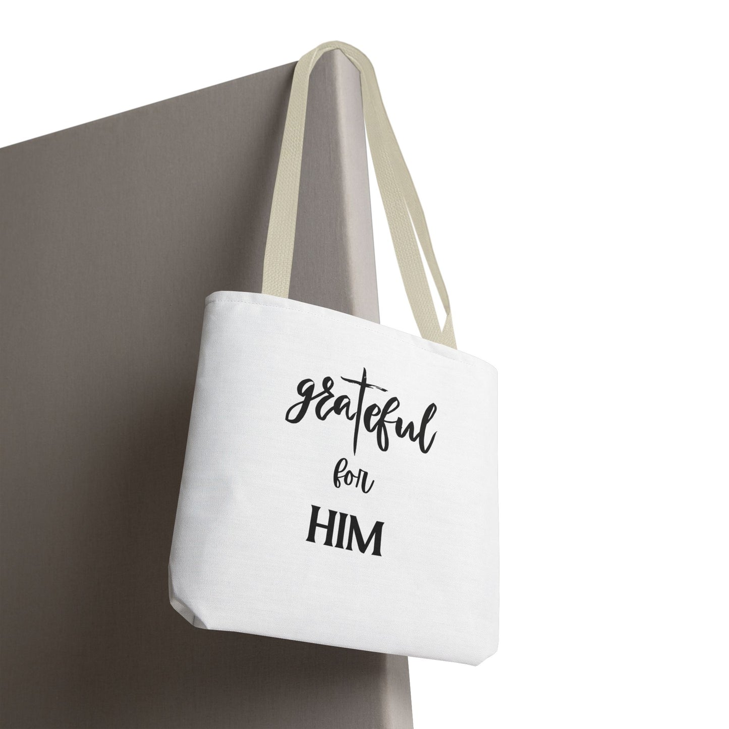 Unisex GraTeful For Him Faith Bible Study Reusable Lunch Bag Everyday Carry Tote Bag