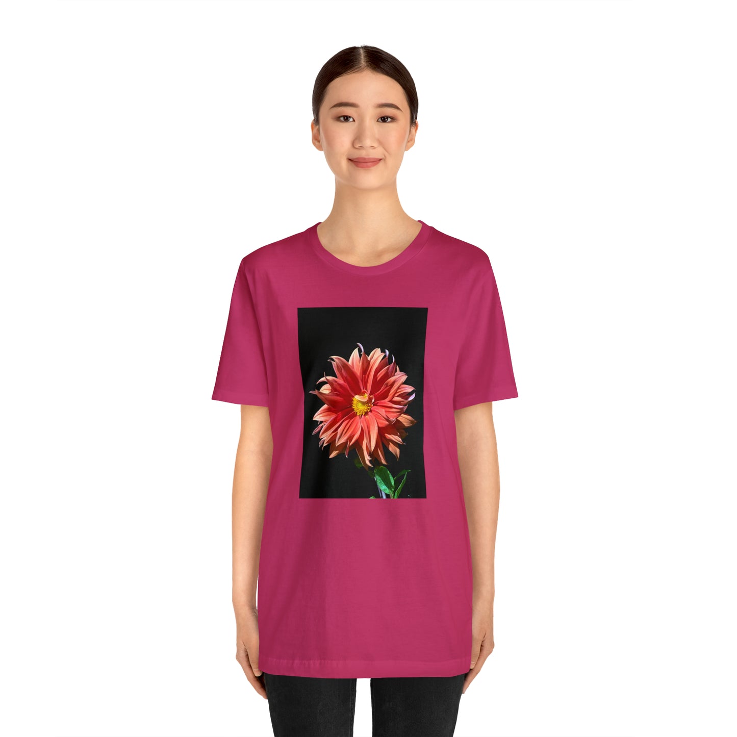 Unisex Jersey Short Sleeve Dahlia Flower T-Shirt