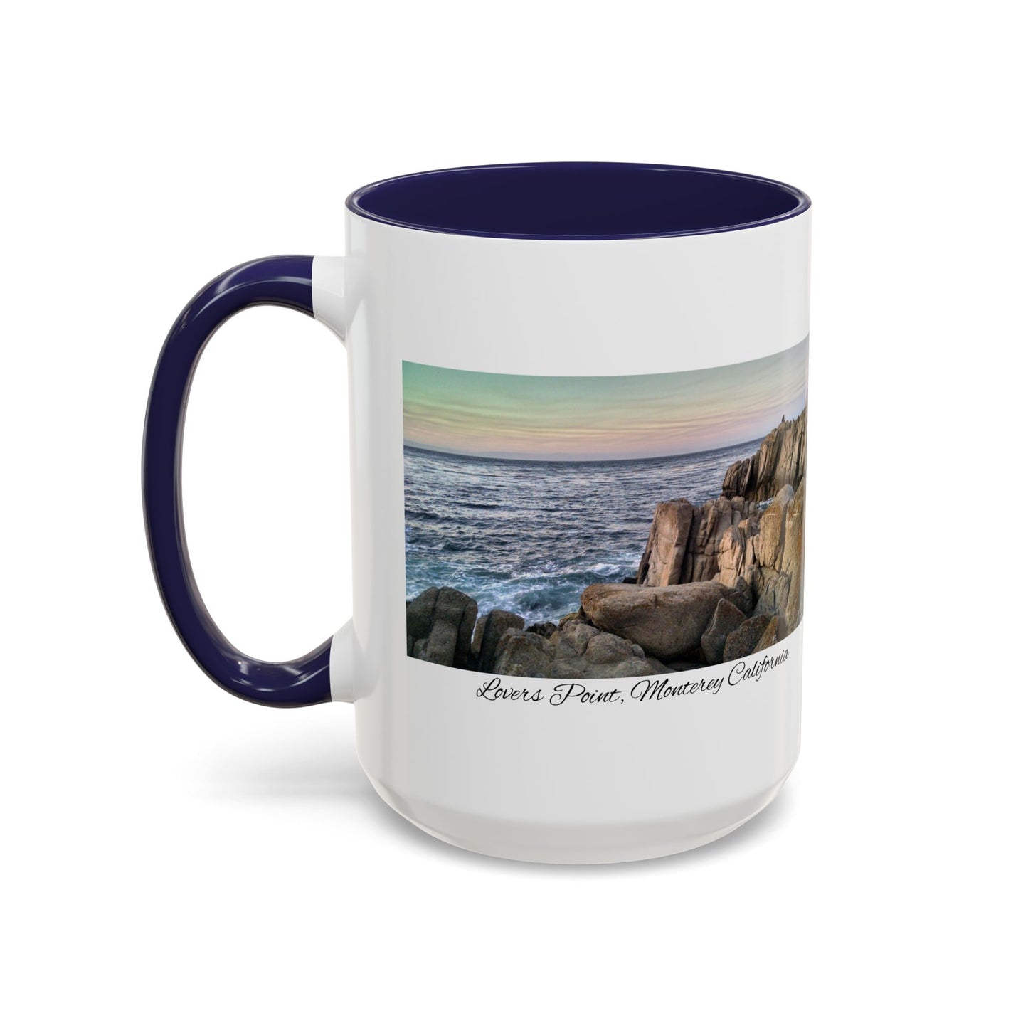 11oz/15oz Ocean View Travelers Coffee Mug Lovers Point, Monterey California San Francisco Bay Area Keepsake