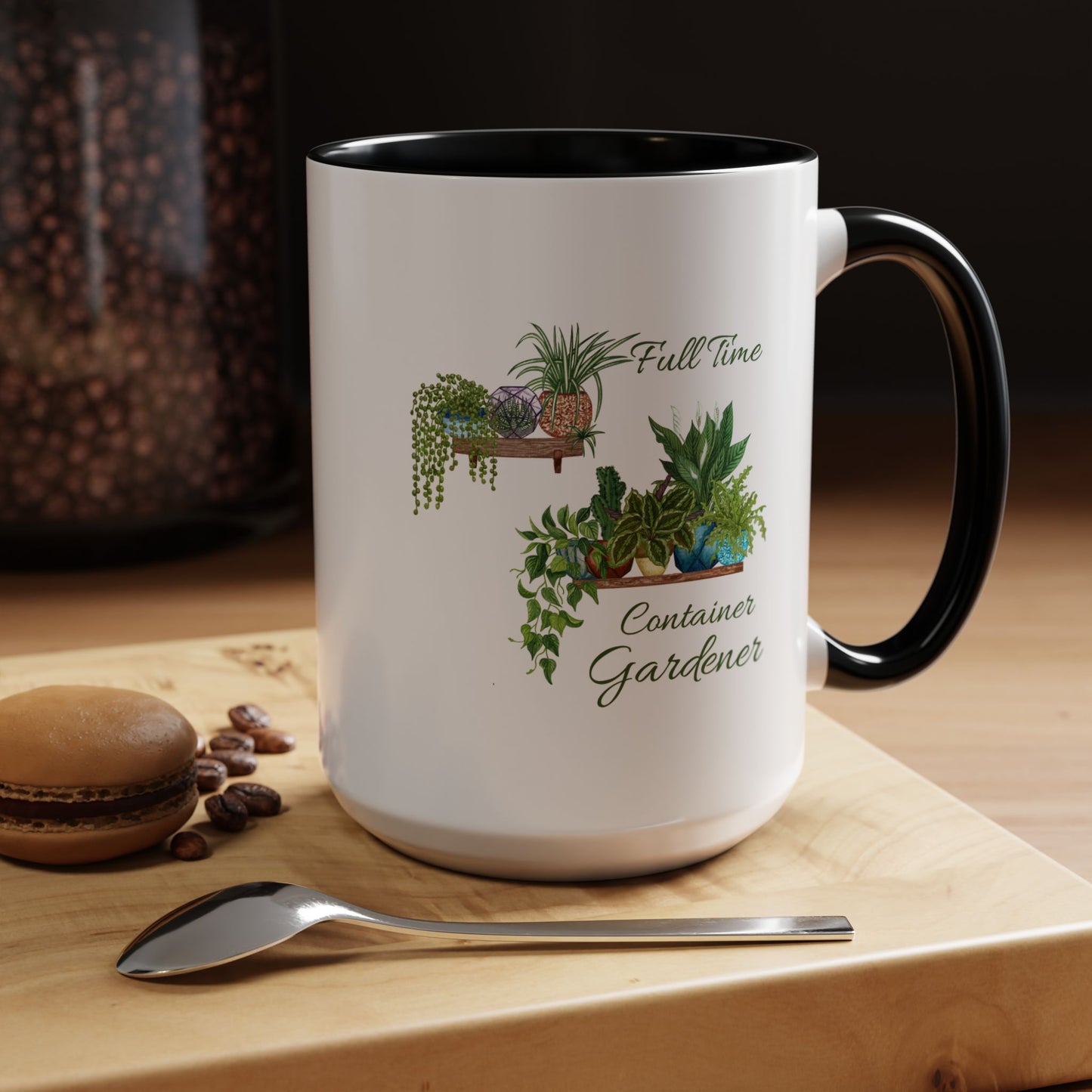 11oz/15oz Garden Themed Full Time Container Gardener Plant Parent Coffee Mug
