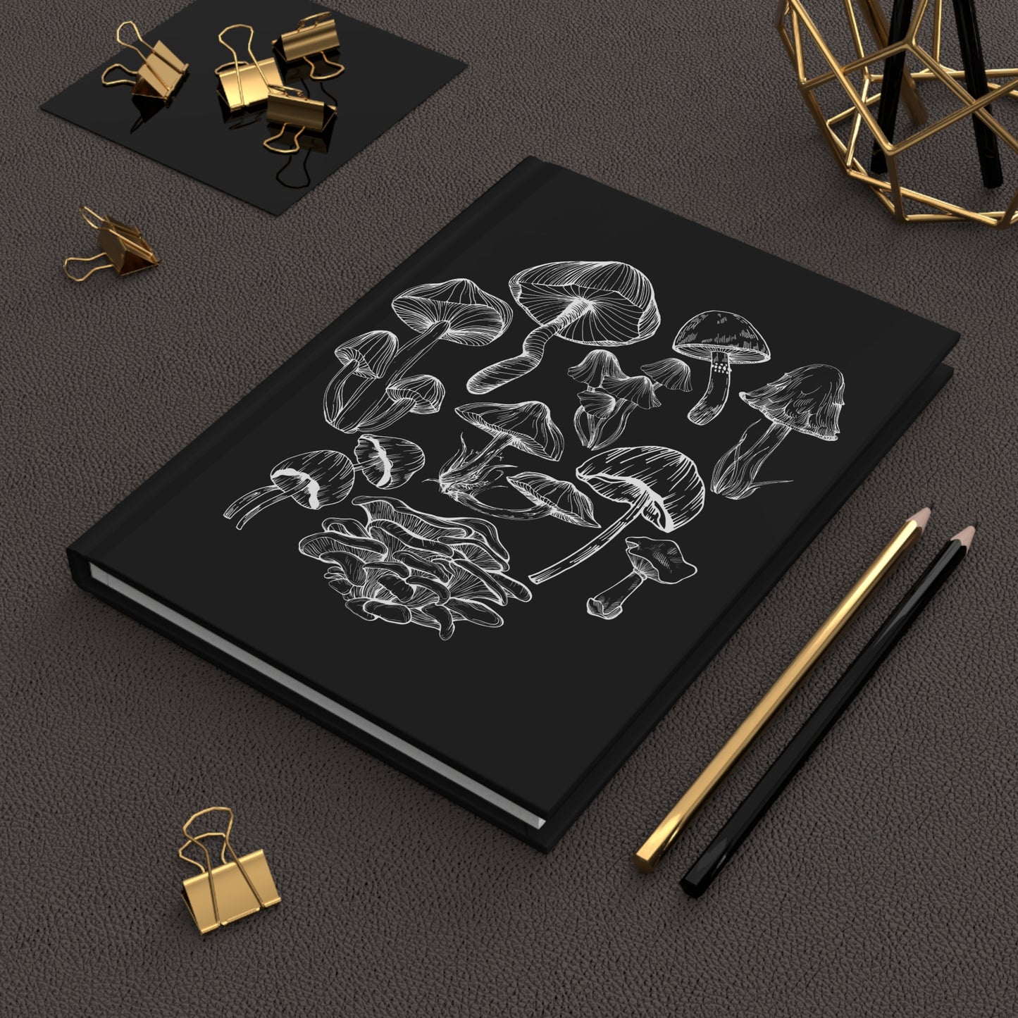 Hardcover Journal Mushroom Lover Fungi Print Toadstool Hardcover Journal