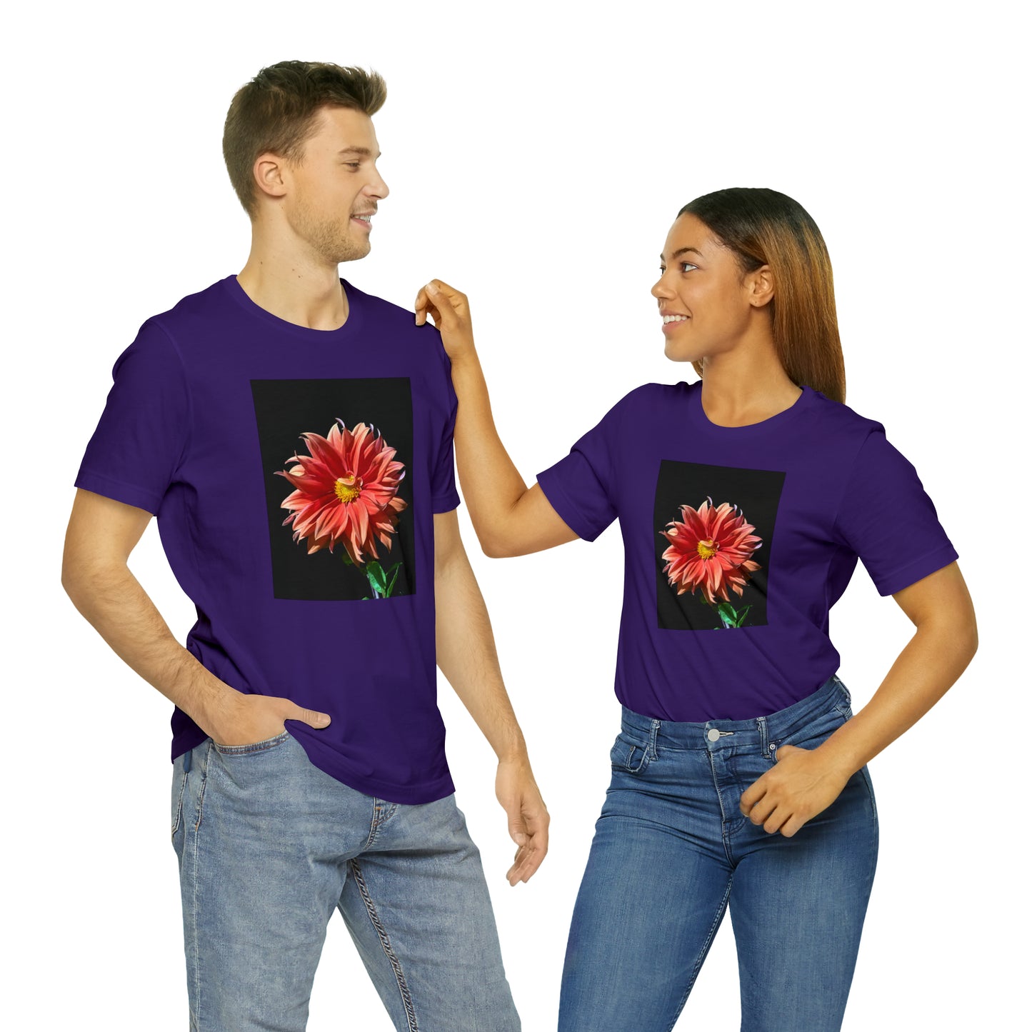 Unisex Jersey Short Sleeve Dahlia Flower T-Shirt