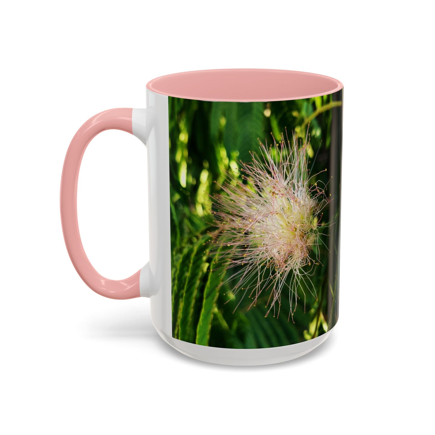 11oz /15oz Garden Themed Silk Blossom Plant Foliage Two Tone Coffee Mug