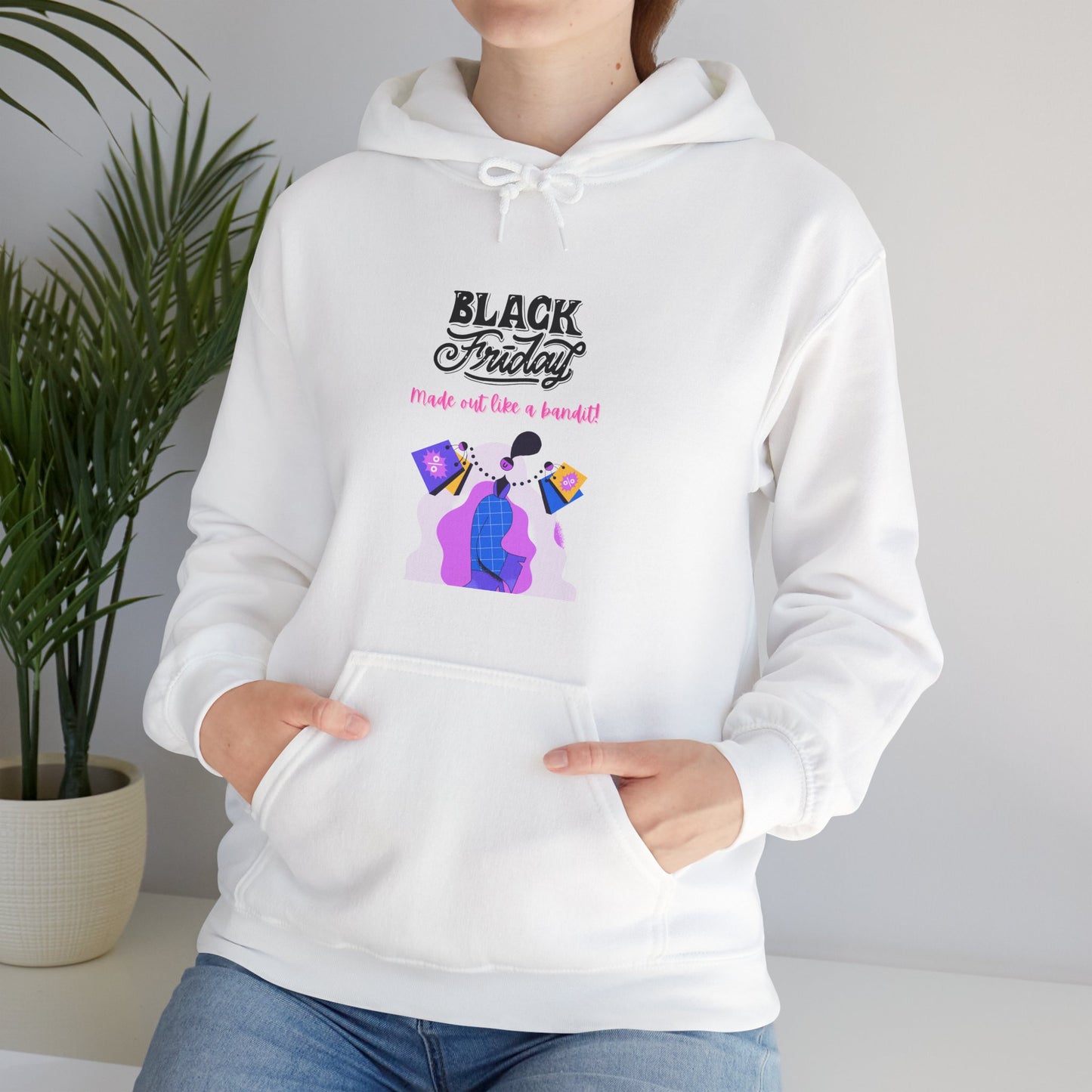 Unisex Black Friday Christmas Shopping Hooded Sweatshirt