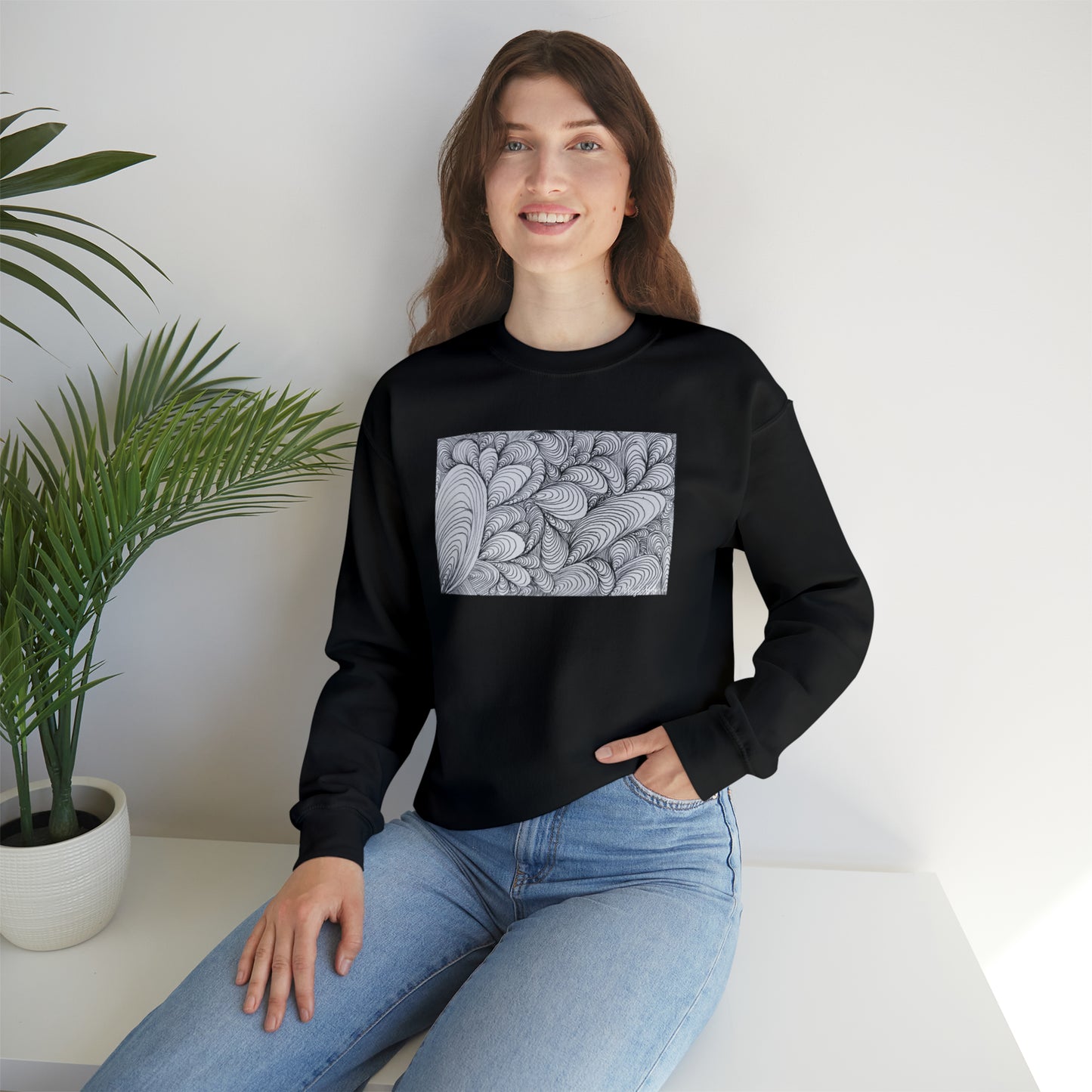 Unisex Original Rough Art Midsize Print Sweatshirt - Vapors