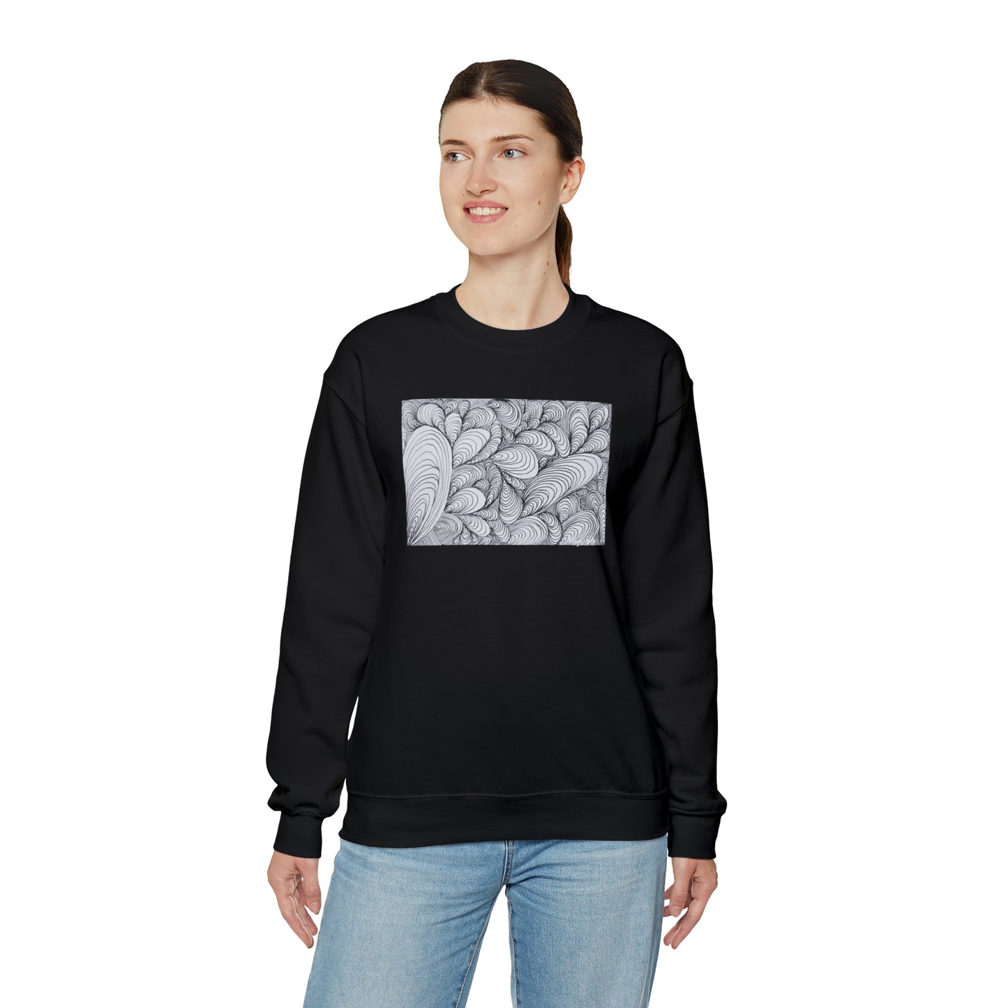 Unisex Original Rough Art Midsize Print Sweatshirt - Vapors