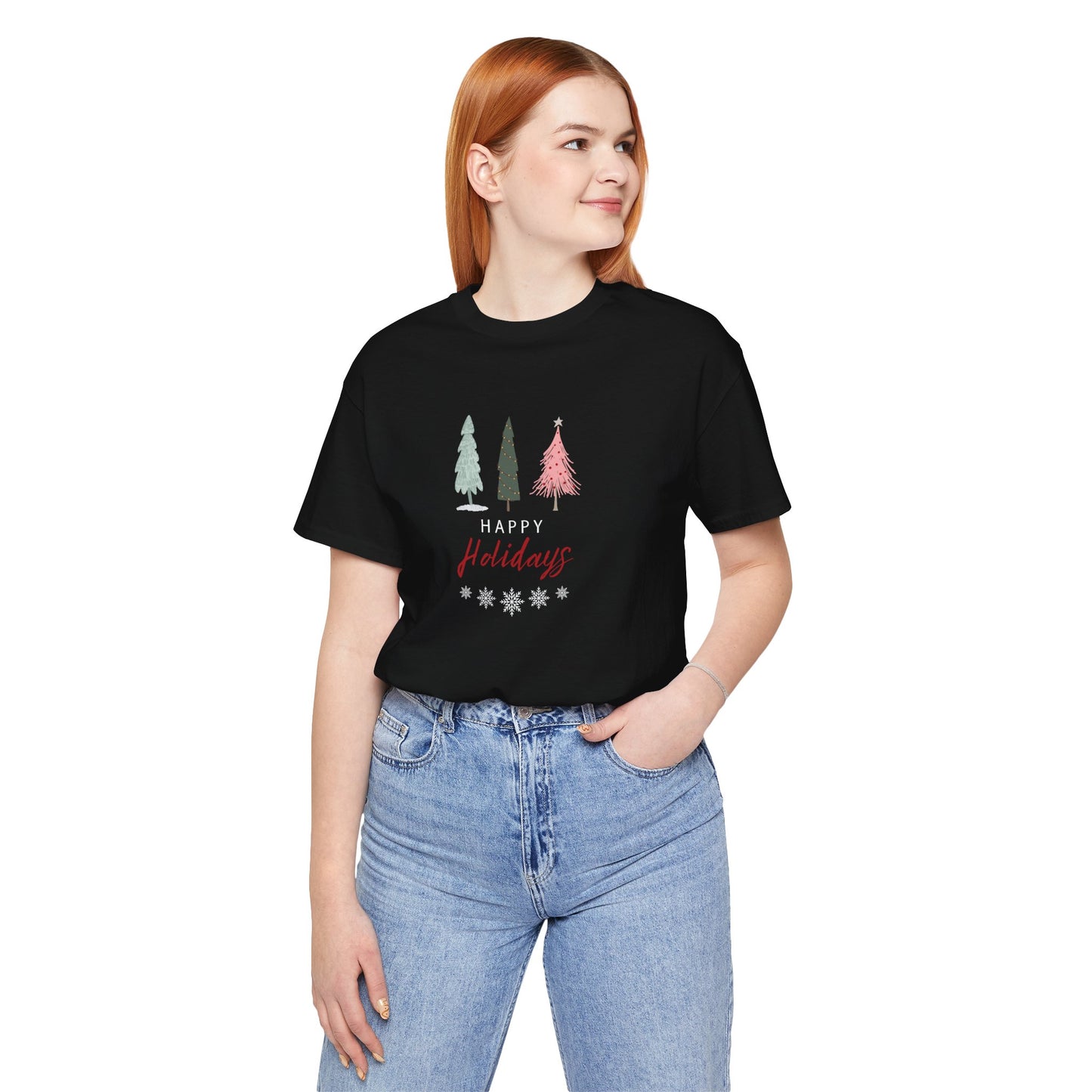 Unisex Jersey Short Sleeve Happy Holidays Seasons Greetings Fall T-Shirt