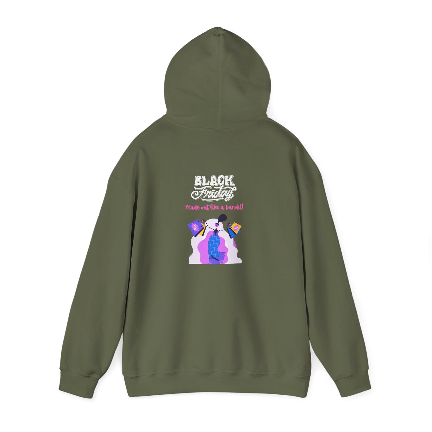 Unisex Black Friday Christmas Shopping Hooded Sweatshirt