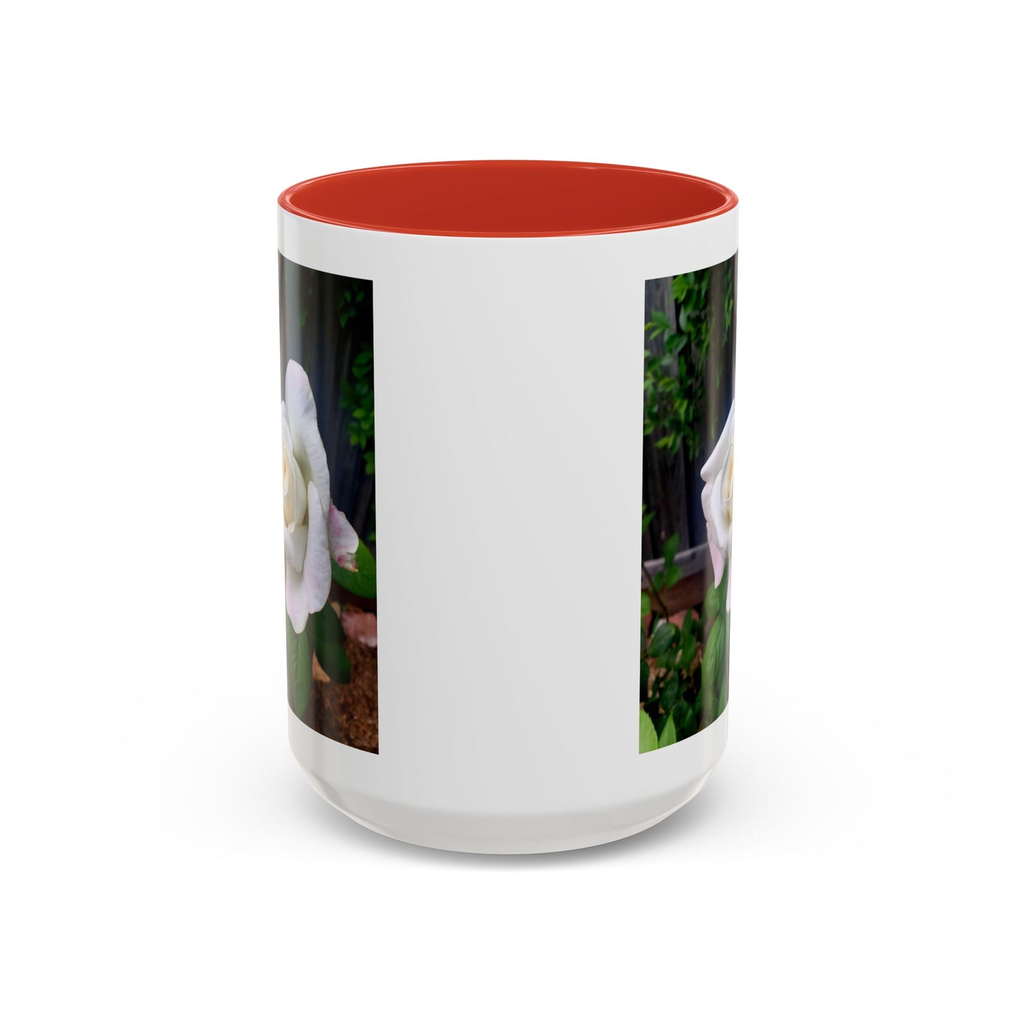 11oz/15oz Garden Themed White Sugar Moon Hybrid Tea Roses Coffee Mug