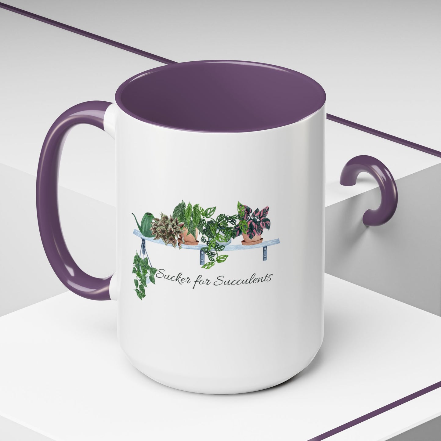 11oz/15oz Garden Themed Coffee Mug Sucker for Succulents