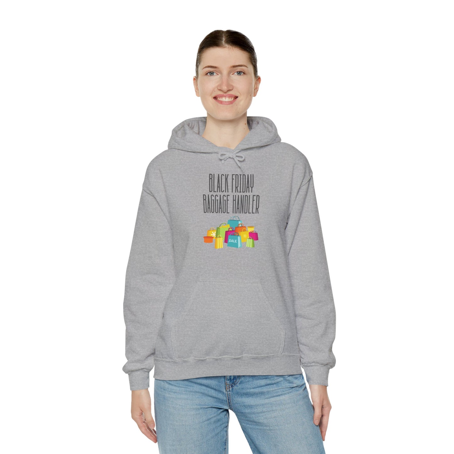 Unisex Heavy Blend™ Black Friday Christmas Sales Baggage Handler Shopping Sales Hooded Sweatshirt