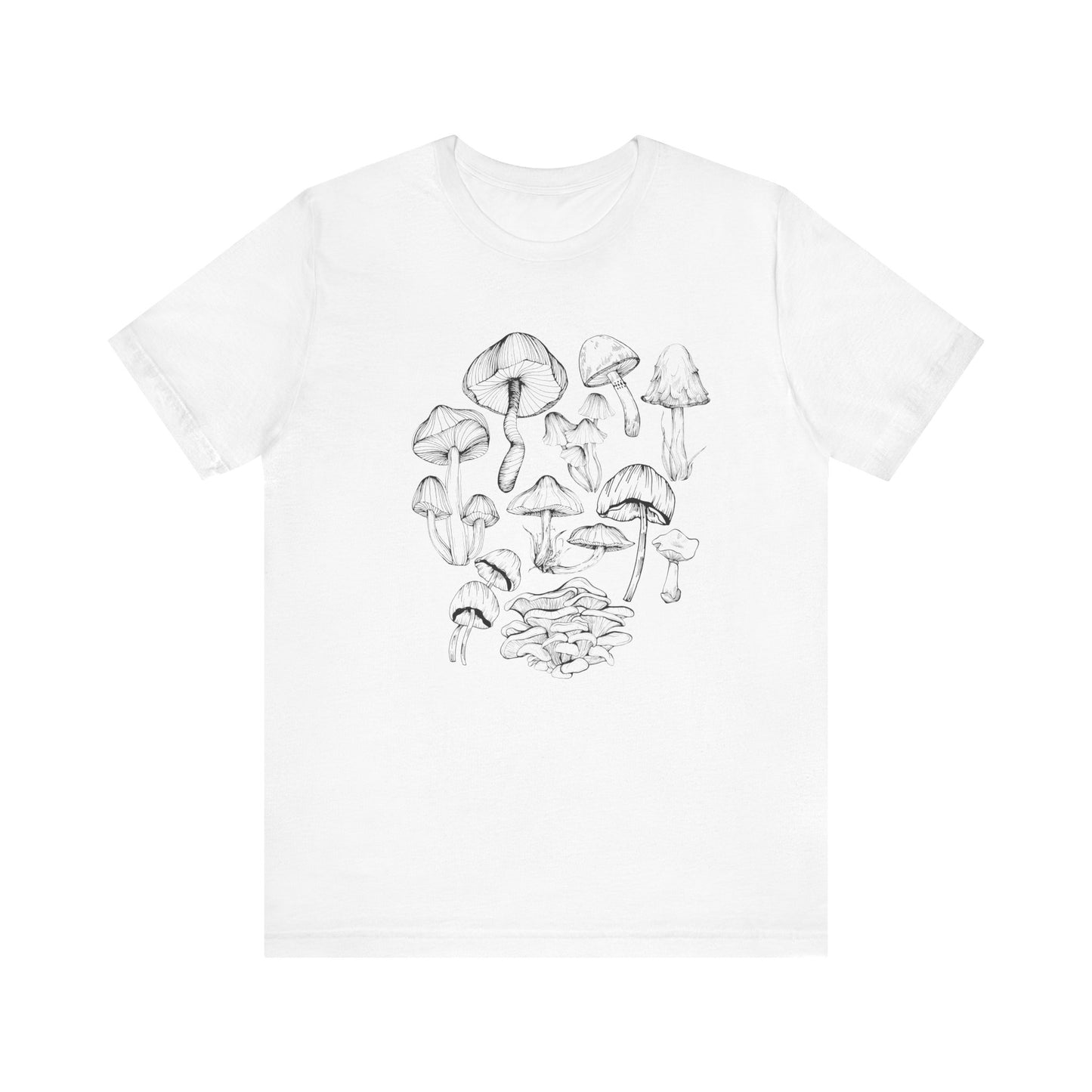 Unisex Mushroom Lover Fungi Print Toadstool T-Shirt