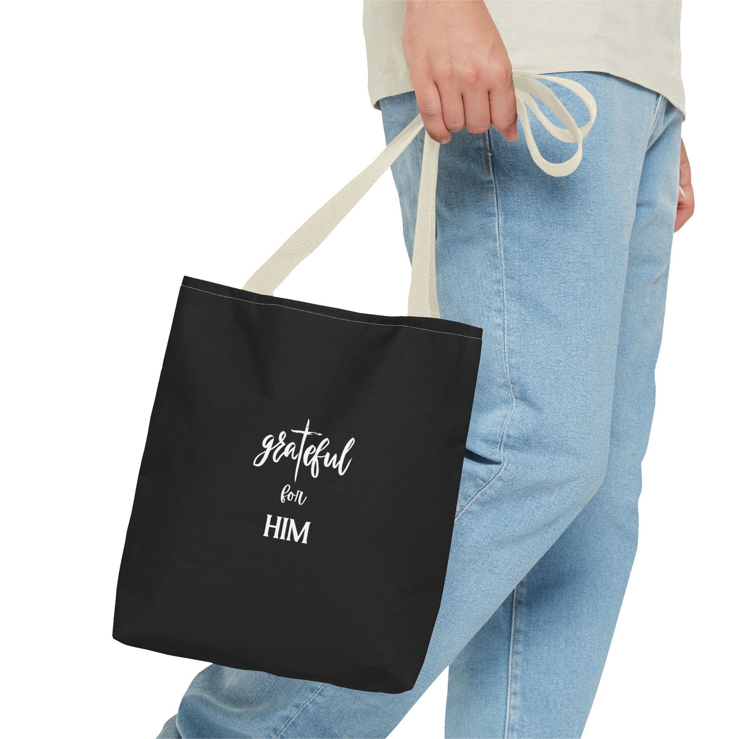 Unisex GraTeful For Him Faith Bible Study Reusable Lunch Bag Everyday Carry Tote Bag
