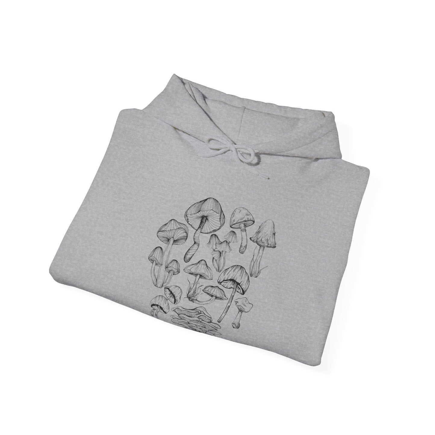 Unisex Mushroom Lover Fungi Print Toadstool Hooded Sweatshirt
