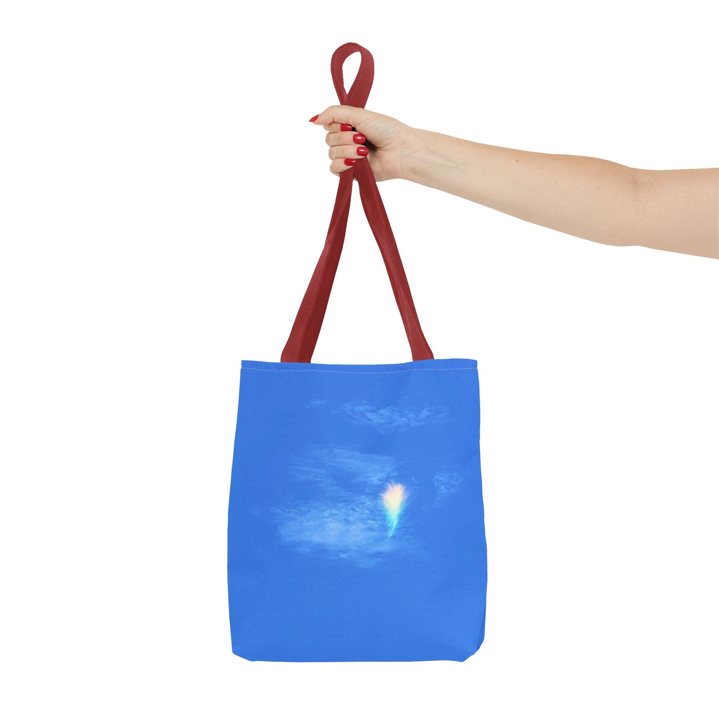 Unisex Fire Rainbow Sky Blue All Over Print Tote Bag
