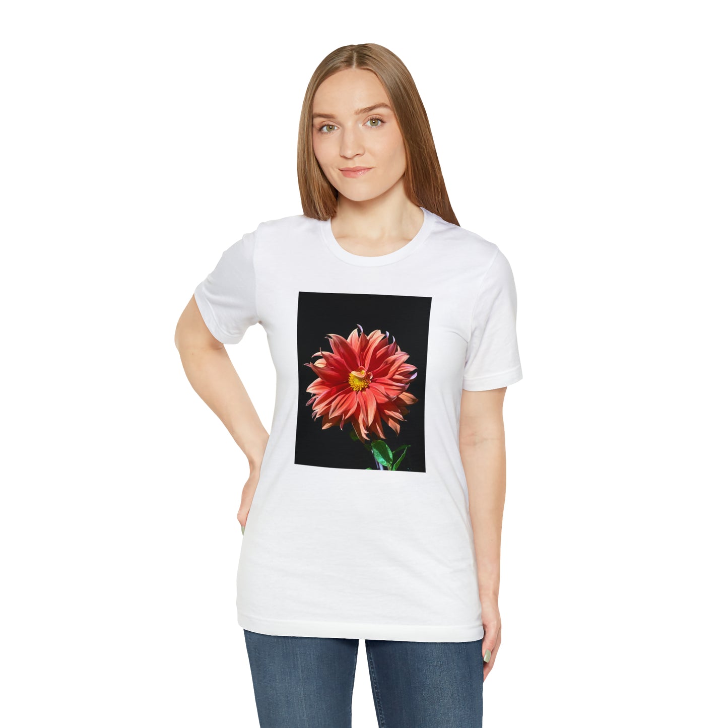 Unisex Jersey Short Sleeve Dahlia Flower T-Shirt
