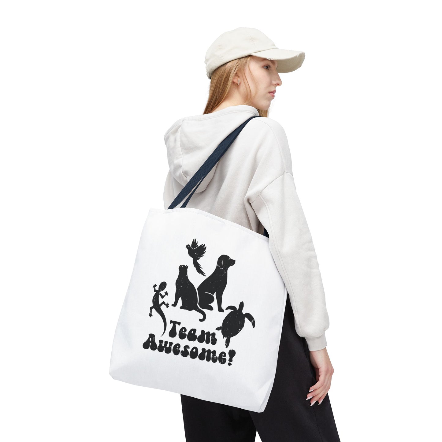 Unisex Animal Lover Lizard Cat Bird Dog Turtle Team Awesome Tote Bag